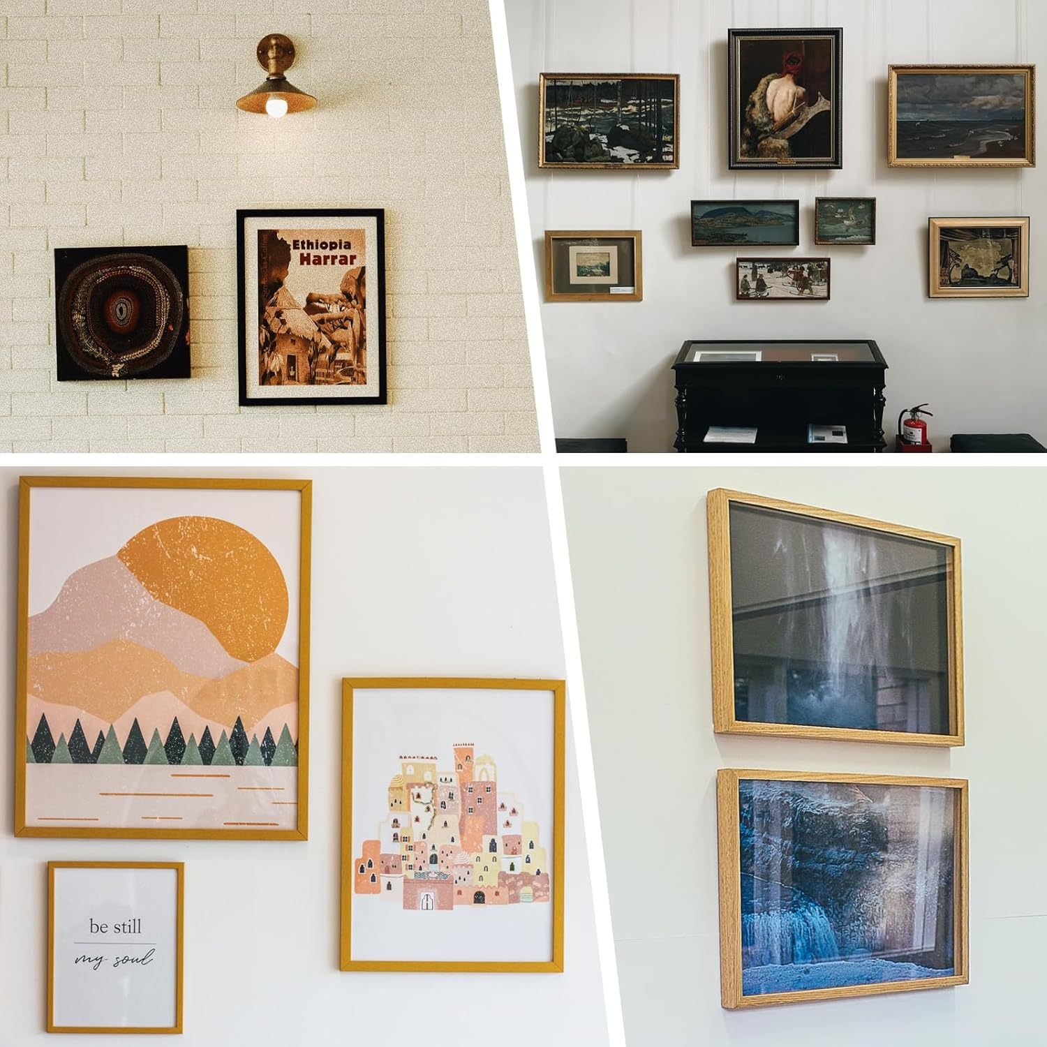 SHRJ 415Pcs Picture Hangers Kit, 7 Sizes D Ring Hangers Sawtooth Hangers Assorted Kit with Screws Boxed Metal Accessories for Wall Mounting Heavy Picture Canvas Paintings Photos Frame Board Clock image number 2