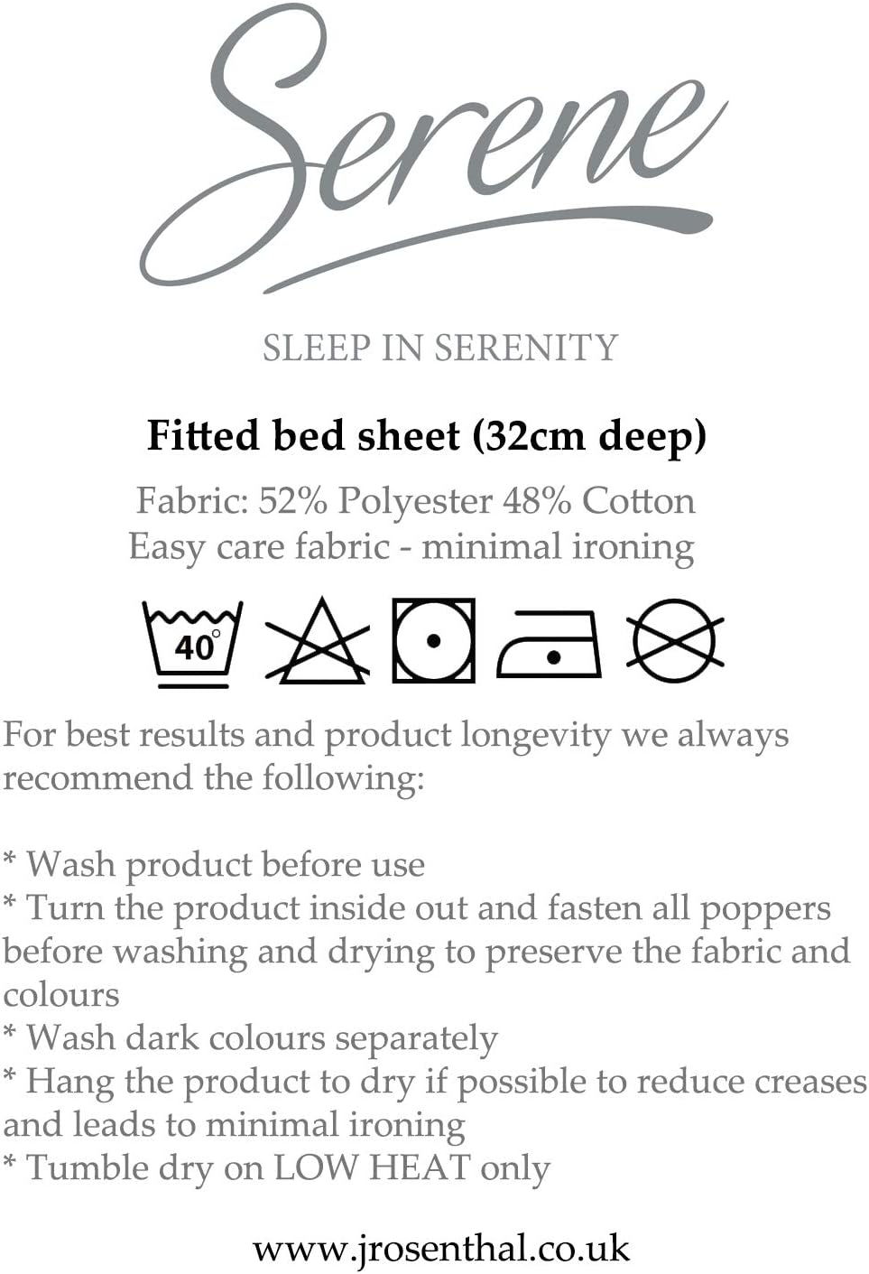 Serene - Blush Pink Fitted Sheet - 32Cm Deep - Single Size (190 X 90 X 32Cm) - Soft Polycotton - Elastic Corners - Washable Bedding & Linen image number 2