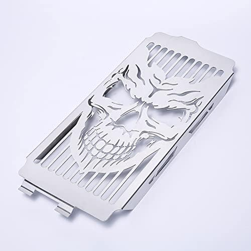 Motorcycle Chrome Skull Radiator Grill Cover Guard Protector for Honda Shadow ACE VT400 VT750 1997-2003 Spirit 750 2001-2008 image number 5