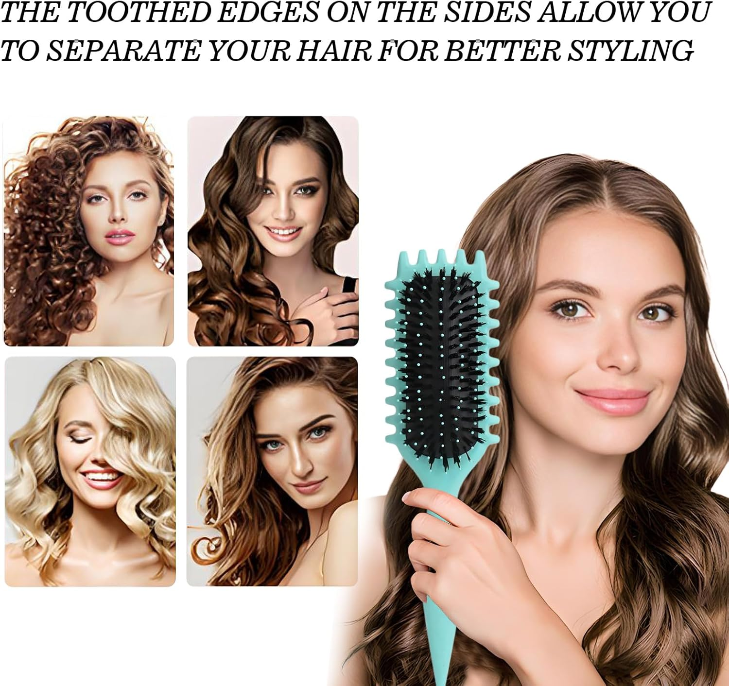 Curly Hair Brush, 2025 Curly Hair Products Curl Defining Brush, Bounce Defining Hair Shaping for Women Men,Idea Gifts for Christmas image number 1
