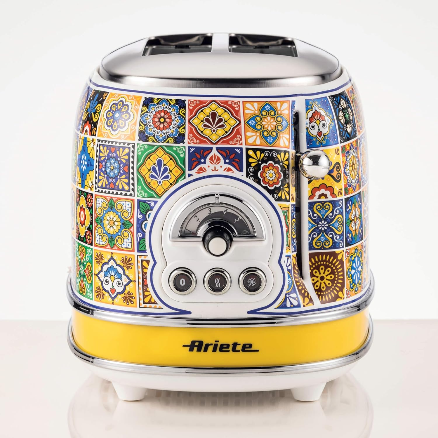 Ariete 155 Positano Toaster, 810W, 2 Slices, 6 Levels of Gilding, Crumb Tray, Defrost Function, Automatic Ejection, No Tongs image number 2