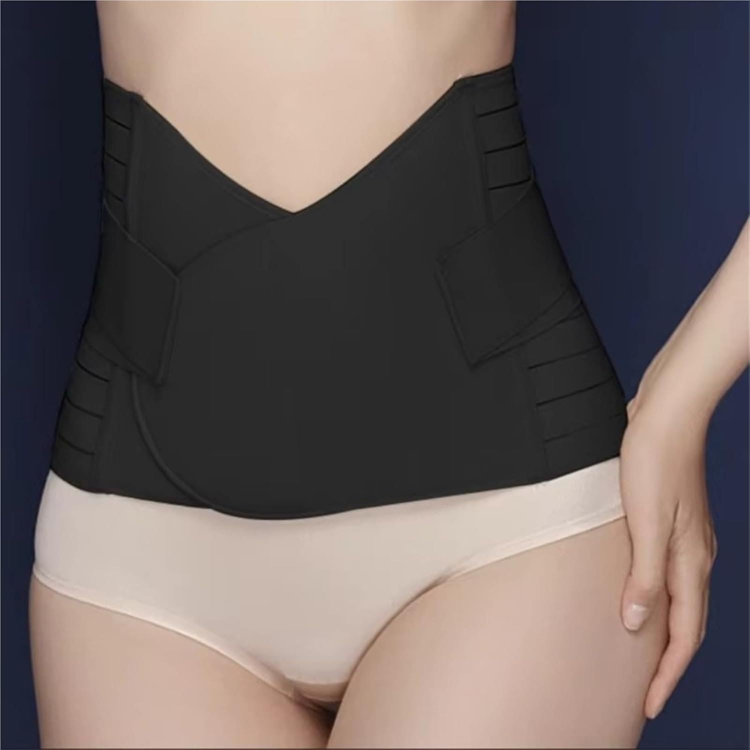 Memory Soft Rubber Bone Corset for Postpartum Recovery, Adjustable Breathable Belly Belt Wrap with High Fit Body Shaper image number 1