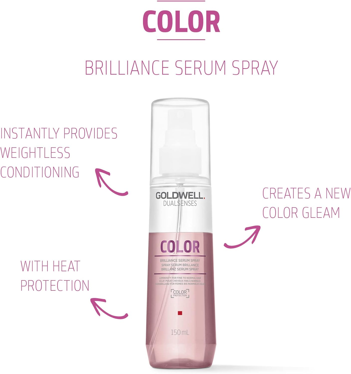 Goldwell Dualsenses Color Brilliance Serum Spray by Goldwell for Unisex - 5 Oz Serum, 150 Milliliters image number 2