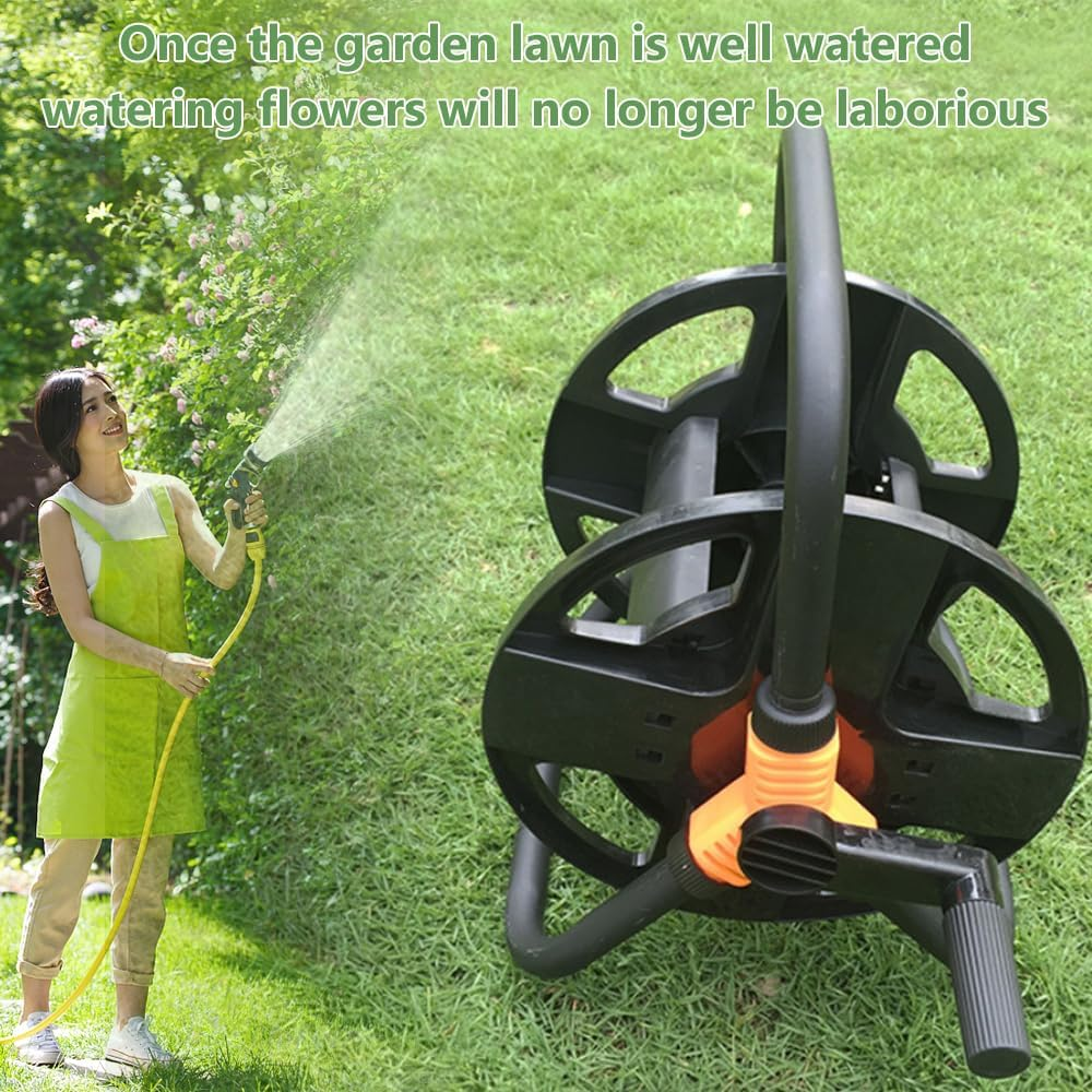 Water Pipe Storage Rack,Garden Hose Reel Cart,Hose Winding Storage Reel,Arm Hose Reel,For Garden Car Washing Watering for outside Garden Yard Lawn for Car Washing, Watering, Gardening image number 1