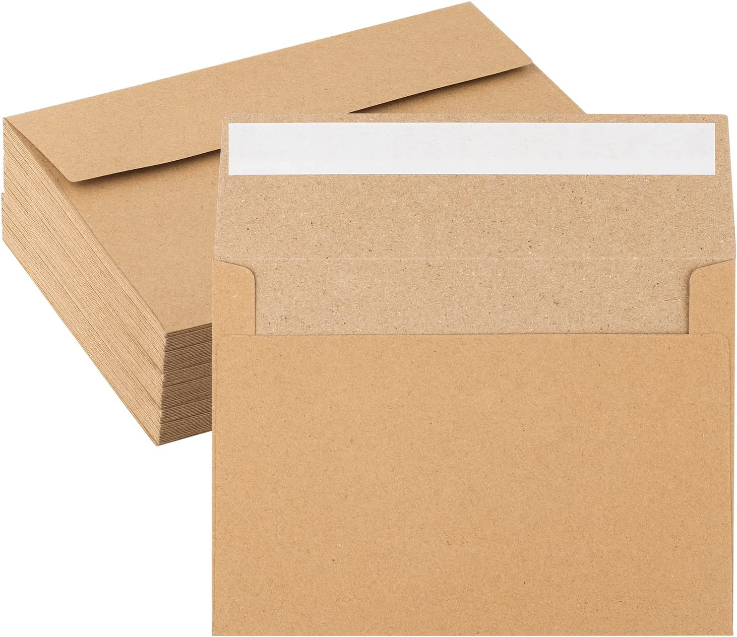 50 Pack Kraft Envelopes 4 X 6 Inch Brown Envelopes,A4 Envelopes, Card Envelopes, Kraft Paper Envelopes, Invitation Envelopes, Postcard Envelopes (Brown)