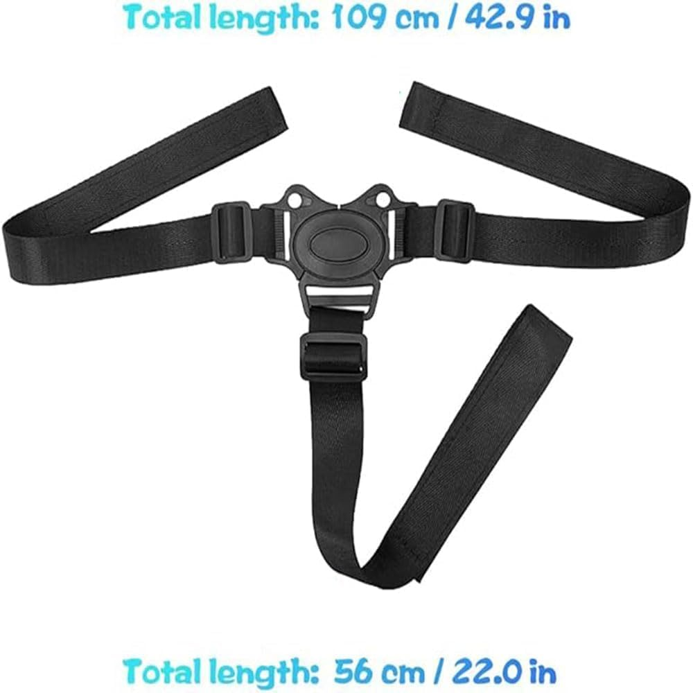 Adjustable 3 Point Harness High Chair Strap, 1Pc 3 Point Harness Seat Belt High Chair Strap, Adjustable 3 Point Harness High Chair Straps Seat Belt image number 5