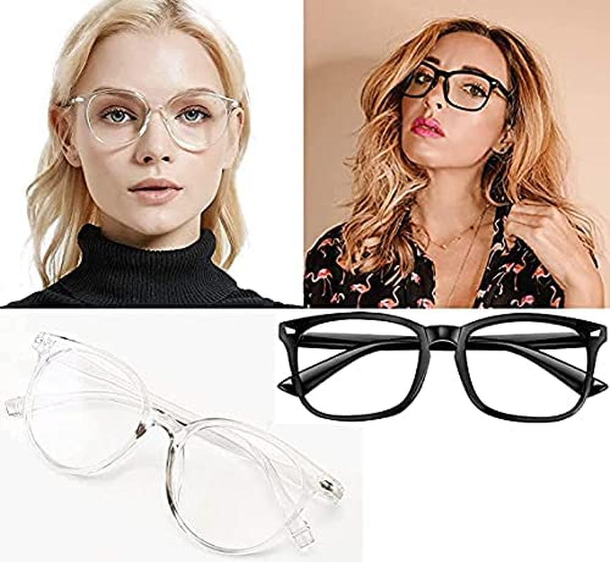 Blue Light Blocking Glasses(2-Pack) for anti Headache and Eyes Strain Super Light Weight Computer Gaming Glasses Fashion Accessories，Unisex for Women Mother Girl and Men Father BOY image number 5