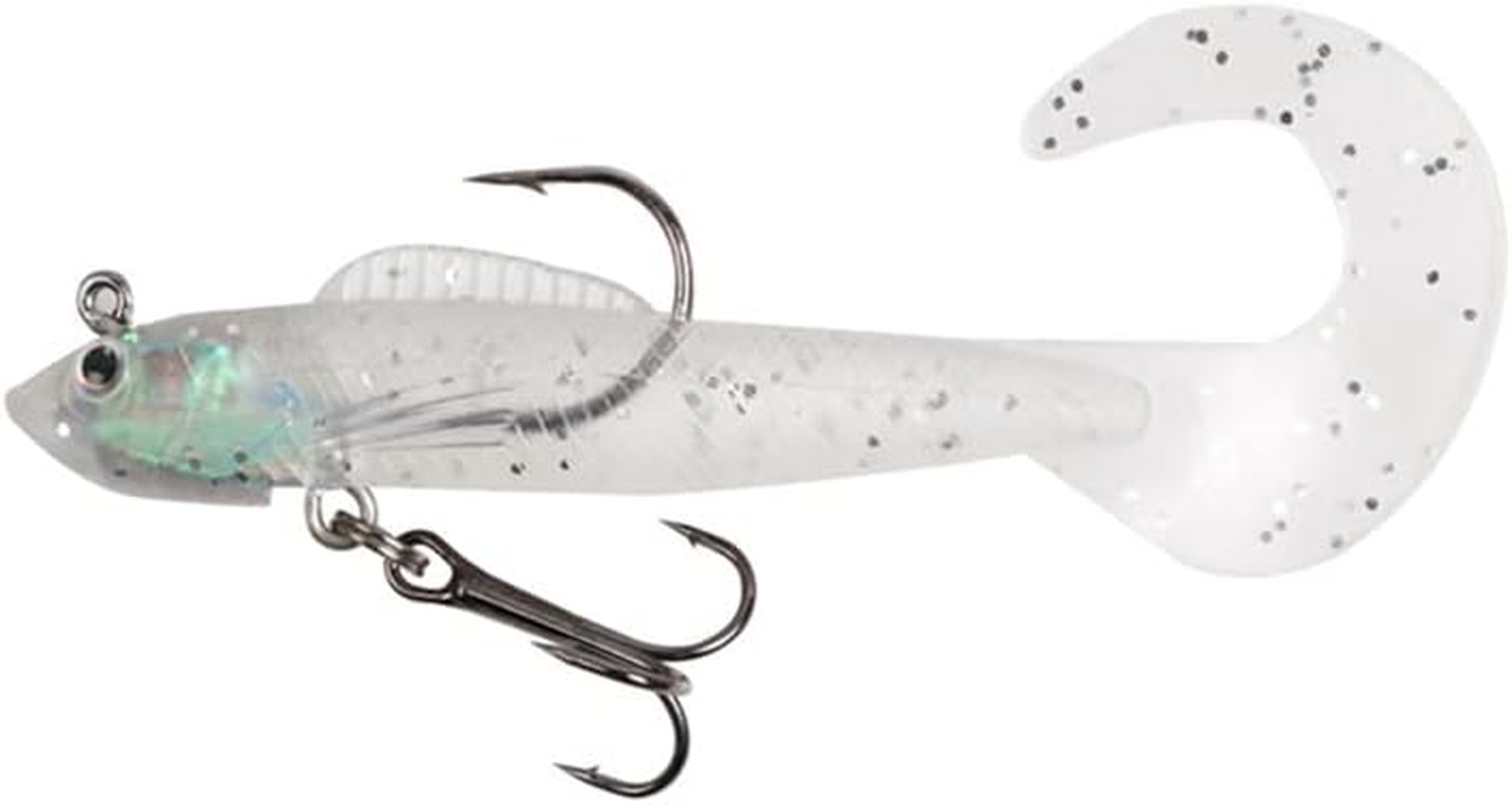 Soft Plastic Lures, 5PCS Paddle Tail Swimbaits Minnow Lures, Soft Fishing Lures, Big Soft Tail Soft Fishing Lure for Sea Bass Pike Trout Perch image number 4