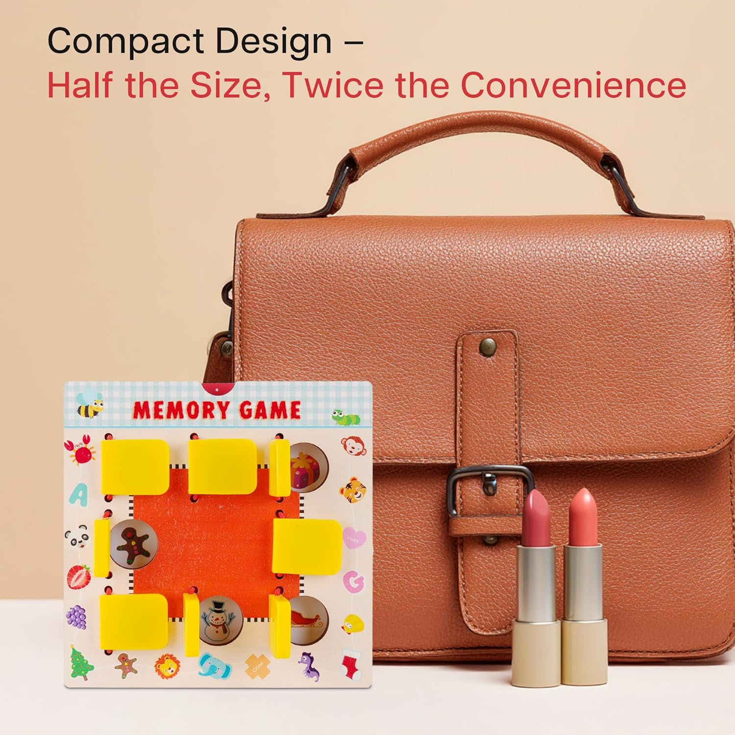 TINYLENS Kids Memory Game, Toddler Travel Toy with 10 Double-Sided Cards, Flip Board for Ages 3-6, Travel Memory Game for Airplane & Road Trip image number 4