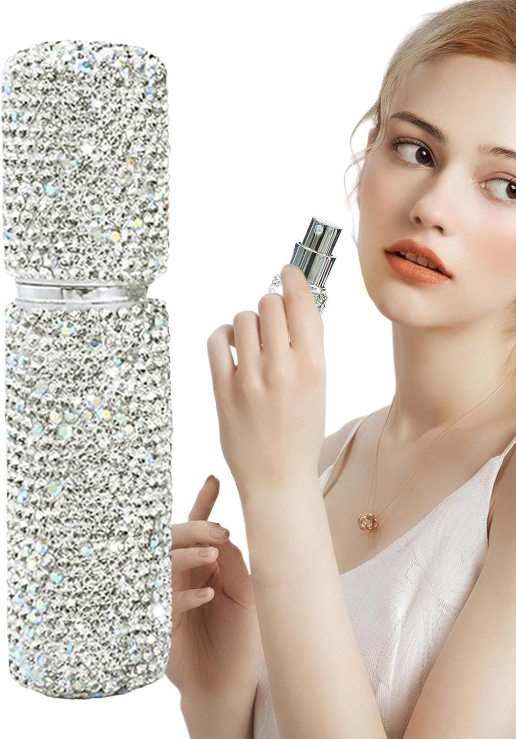 Iouyjiu Perfume Spray Bottle, Refillable Glass Atomizer, Travel Fragrance Dispenser, Elegant Bling Design, Leakproof Fine Mist Sprayer Ideal for Hair Spray and Oils, 10 Ml image number 6