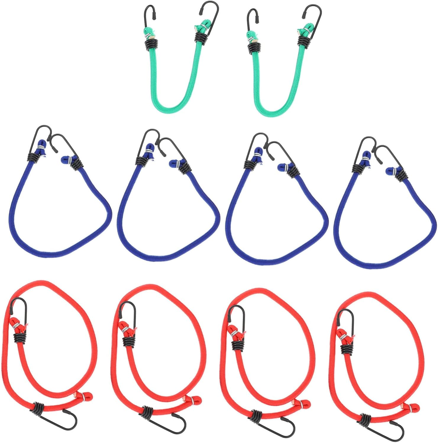 Hoement 10Pcs Elastic Cargo Straps Hooks Versatile Luggage Tie down Belts for Motorcycles Rvs and Trailers for Secure Binding image number 3