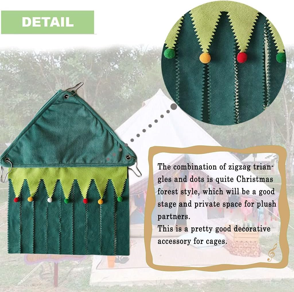 PAPIEEED Small Animal Hideout for Guinea Pig Corner Shelter Hideout with Sugar Glider Habitat Peekaboo Hamster Toy Forest Reversible Cage Accessories for Chinchilla Hedgehog Rat image number 2