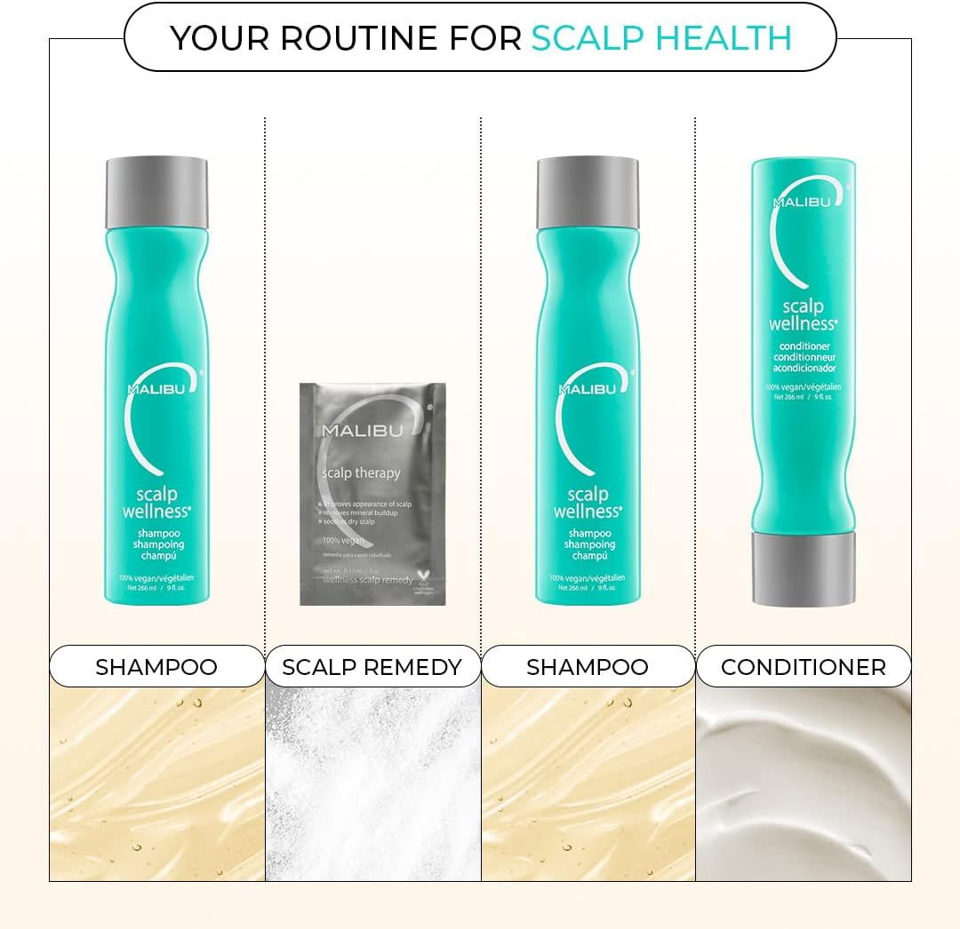 Malibu C Scalp Therapy Wellness Remedy - Mineral Build up Scalp Cleanser with Salicylic Acid + Vitamin C - Moisturizing & Soothing Dry Scalp Care image number 2