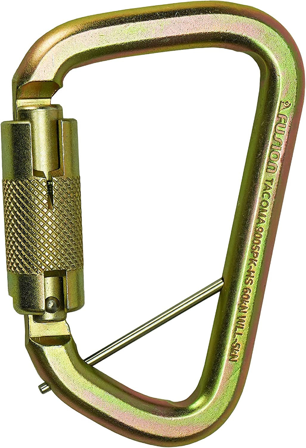 Fusion Climb Tacoma Steel High Strength Auto Lock Modified D-Shaped Steel Carabiner, Steel Clip image number 6