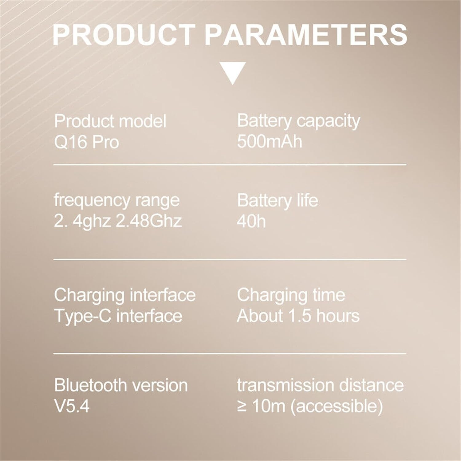 Over the Ear Earbuds Xp2 Earbuds,True Wireless Open Ear Bluetooth 5.4 Intelligent Screen Display Q16 PRO Black (Black) - White image number 6