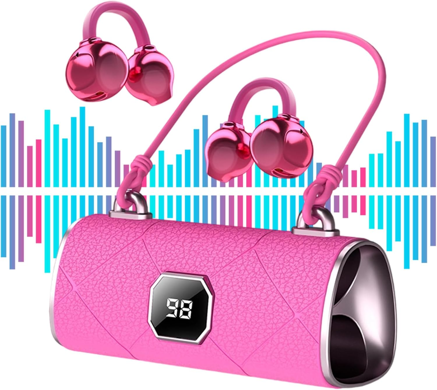 Wesleyyy Clip on Ear Buds - Handbag Clip on Headphones Cuff Earbuds - Noise Cancelling Wireless Fashion Accessories for Girls Women Travel Work Running Gym Outdoor Workout Sports Birthday image number 2