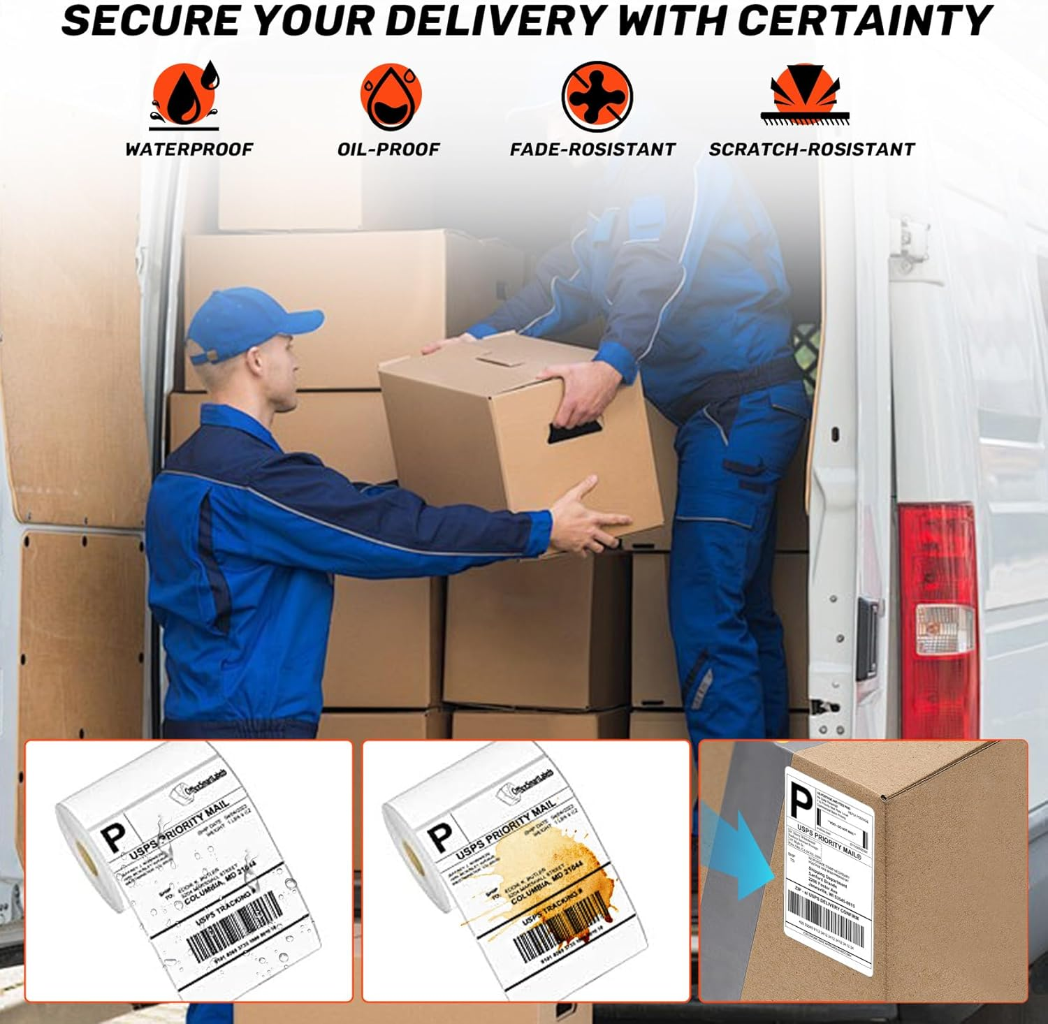 Thermal Direct Shipping Label,4''X 6'' Shipping Thermal Labels for Shipping Labels,Barcode Label, Small Business,1000Pcs/Roll image number 3