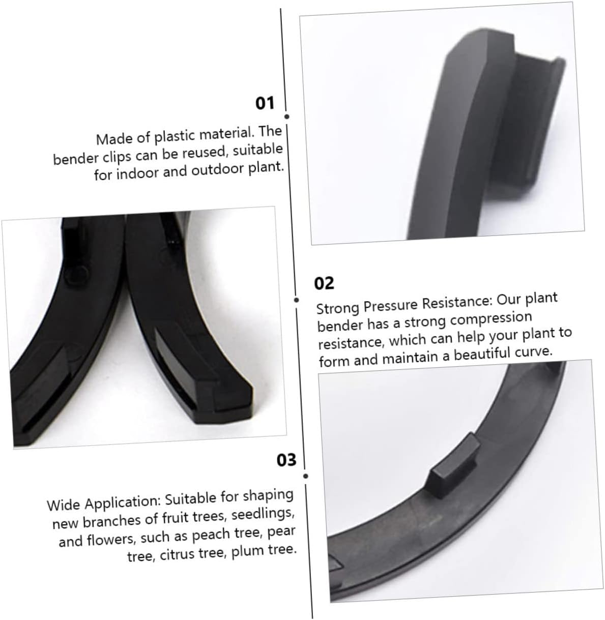 KONTONTY 20Pcs Branch Bending Shaper Plastic Plant Clips Gardening Clamps for Fruit Trees Flower Staking Easy to Use image number 4