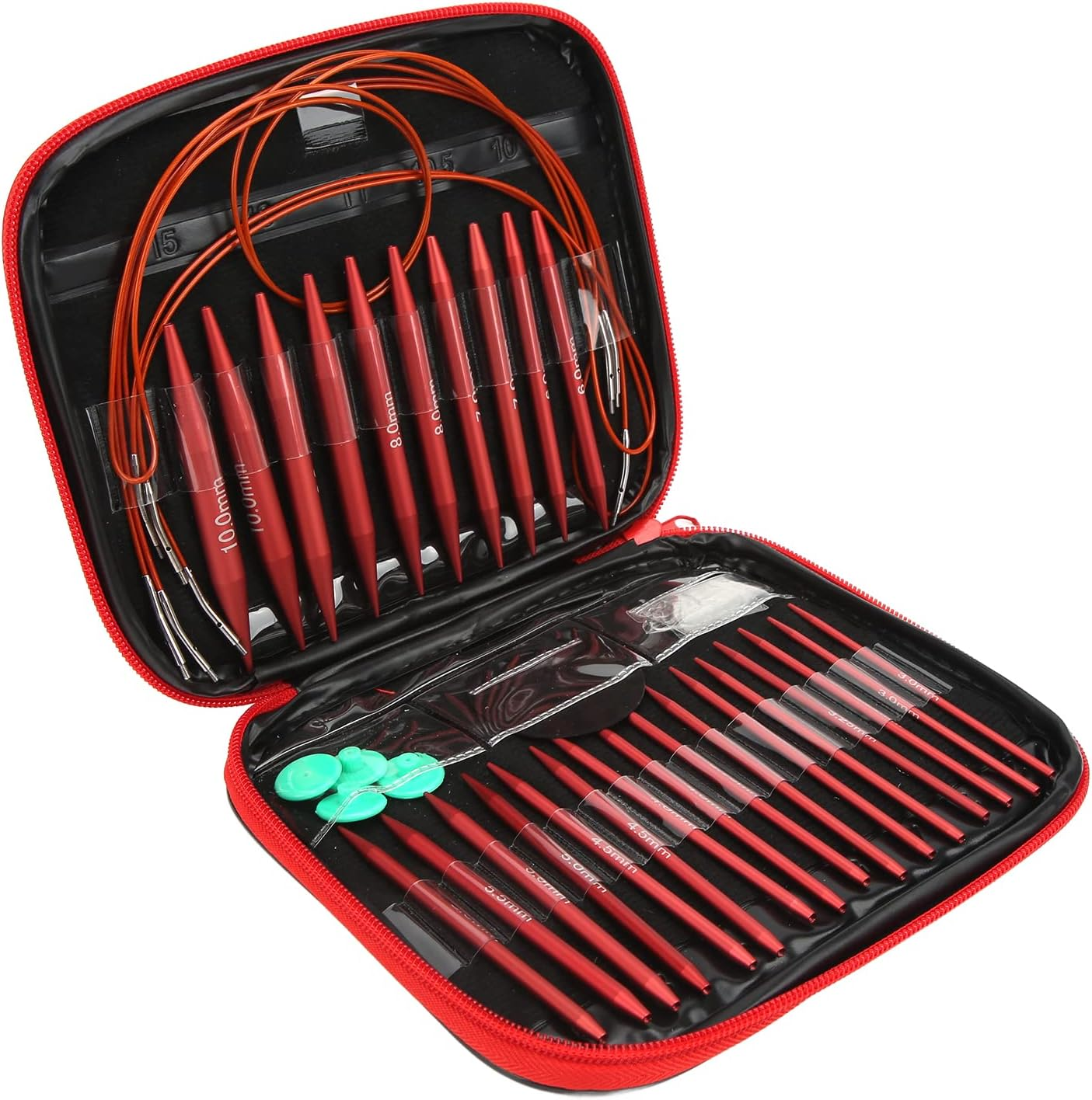 Knitting Needles Set, 13 Pairs Detachable Circular Interchangeable Circular Knitting Needles Set with Storage Bag, DIY Knitting Needles Crochet Kit for Beginner and Professional image number 6