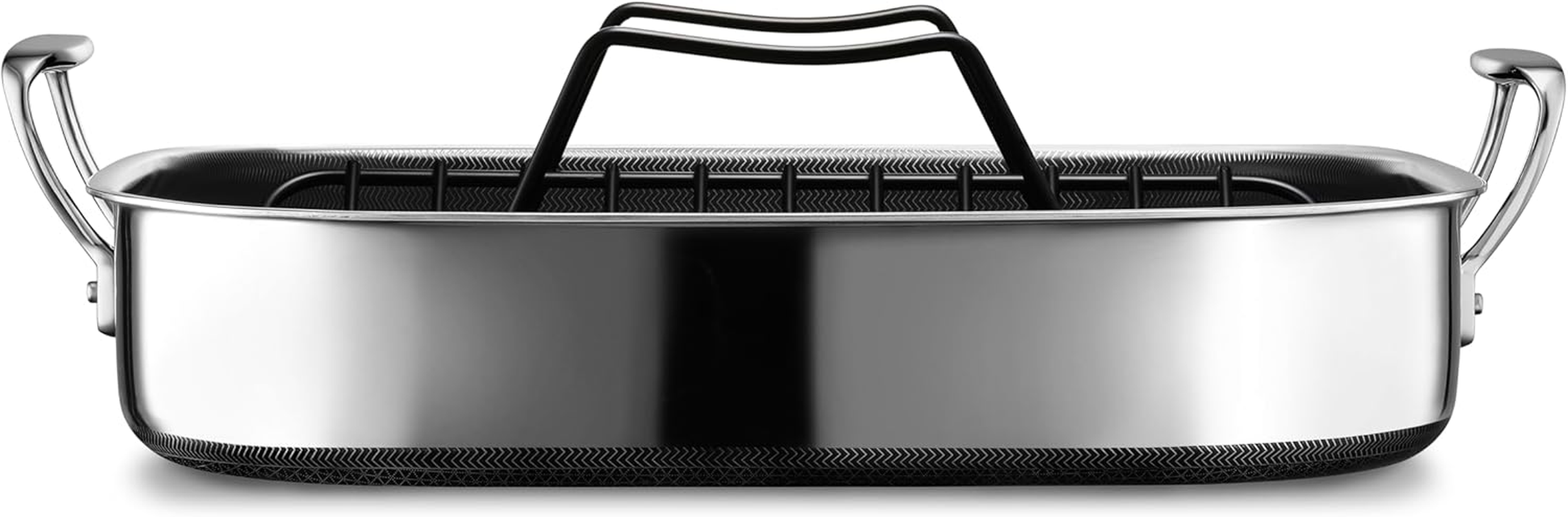 Hexclad Hybrid Nonstick Roasting Pan with Rack, Great for Broiling and Large Poultry, Dishwasher-Friendly, Oven-Safe up to 480&deg;C image number 5
