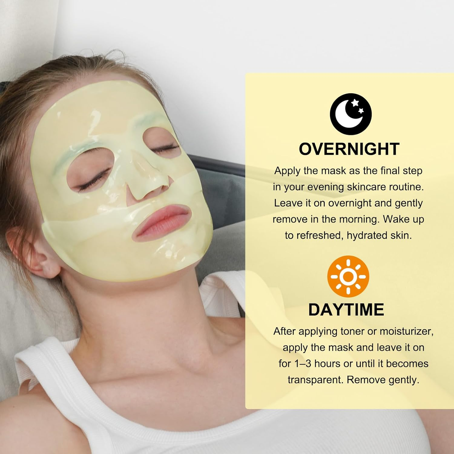 4PCS Kojic Acid & Turmeric Collagen Mask, Hydrating, Firming and Moisturizing, Pore Minimizing, Overnight Face Mask for Glass Glow Skin-Elasticity Improvement, Even Skin Tone image number 4