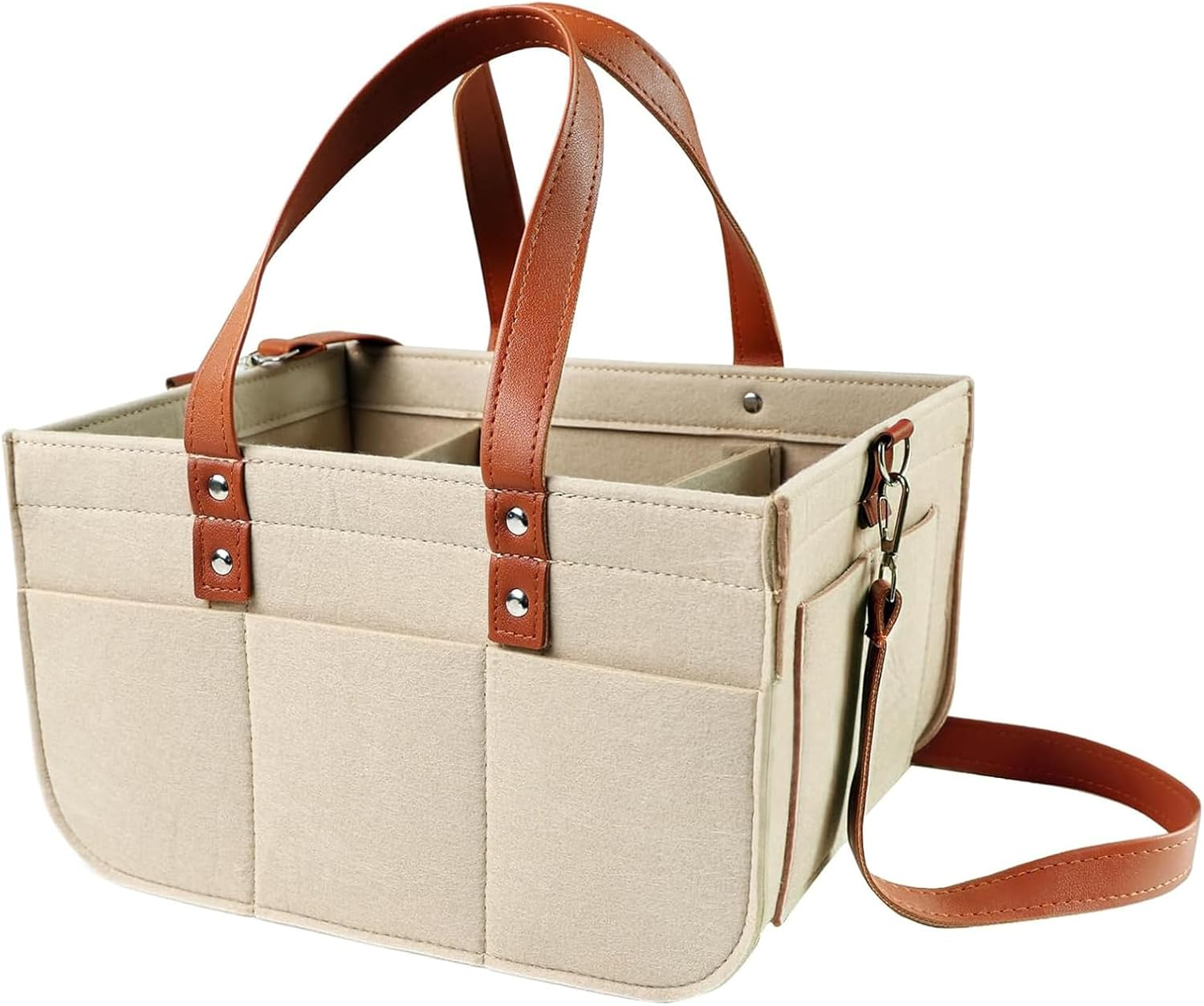 Baby Nappy Caddy, Large Diaper Caddy Organizer, Storage Basket for Babies, Portable Holder Tote Bag for Changing Table Car Travel Newborn Essentials .Baby Gift Accessories