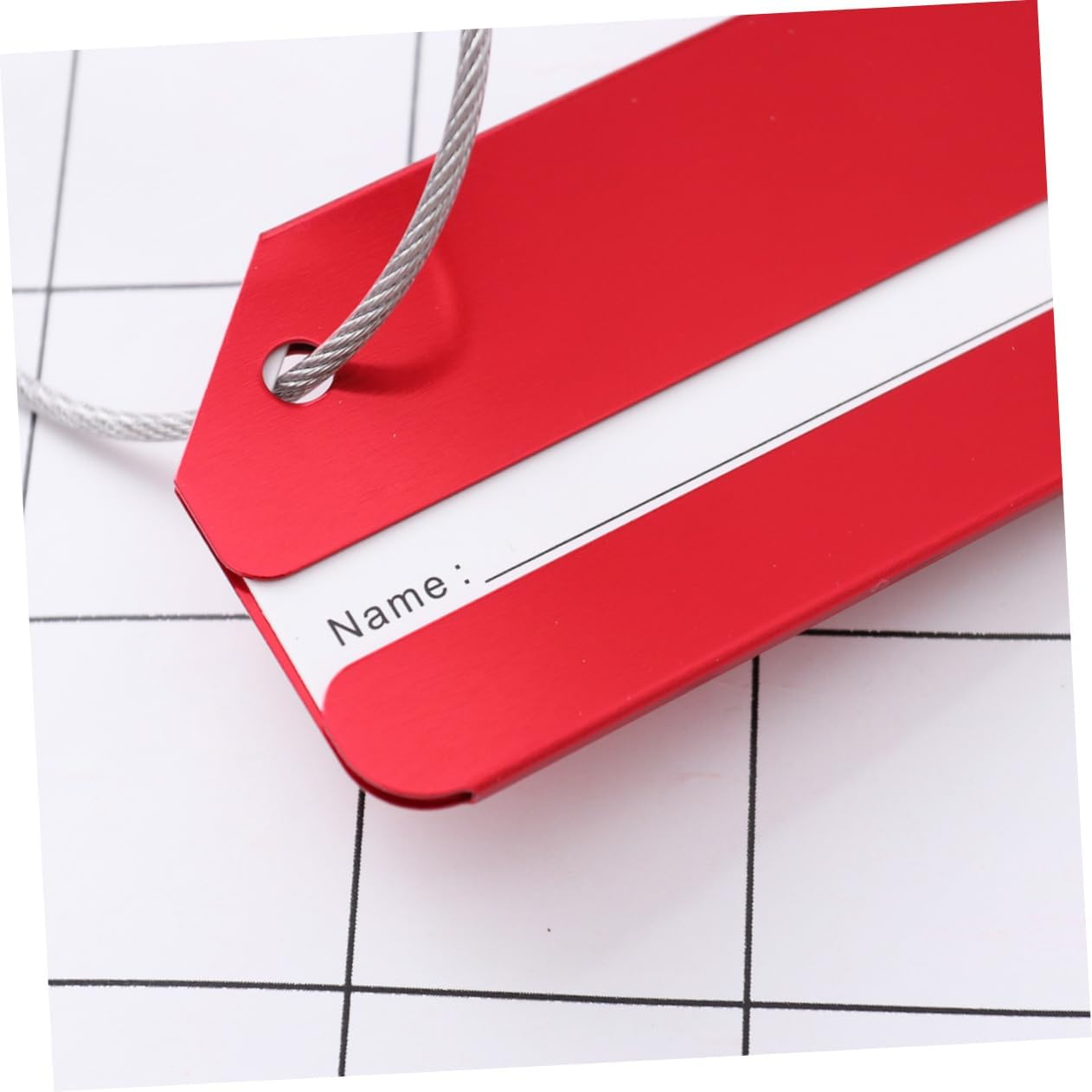 PACKOVE Aluminum Luggage Tag Green Lightweight Luggage Baggage Tag for Travel Suitcases Handbag image number 5