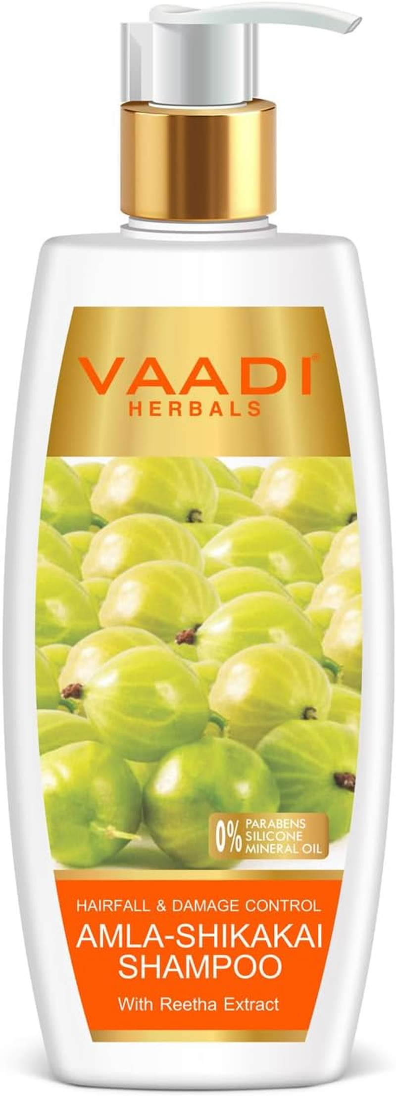 Amla with Shikakai and Reetha Shampoo - Hair Fall Control Shampoo - All Natural Herbal Shampoo - Shampoo for Hair Loss - Shampoo for Oily Hair - 350Ml - Vaadi Herbals image number 2