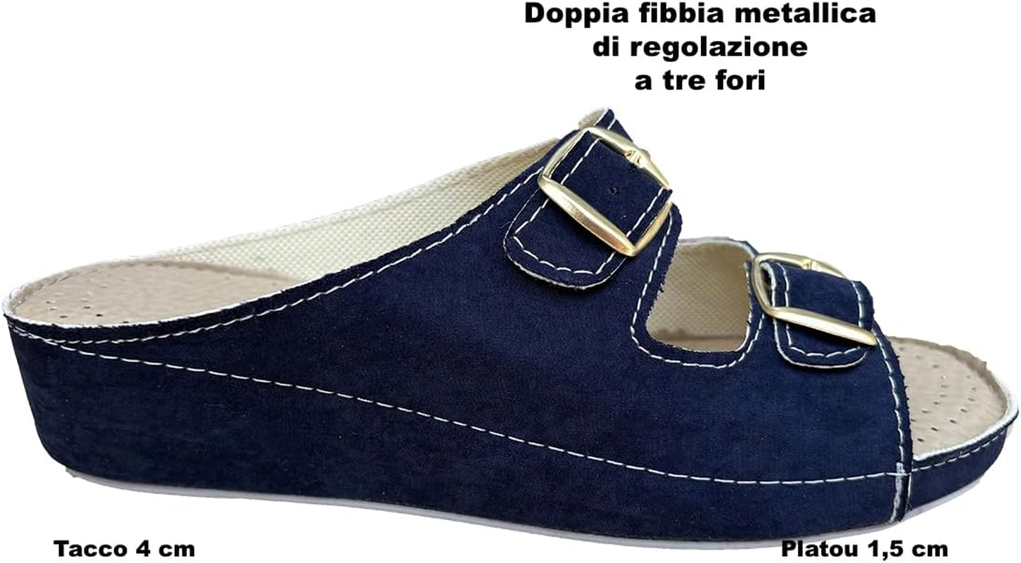 Magenta Women'S Comfort Love Cristina Fabric Double Buckle Adjustment Slippers Vegan Friendly image number 2