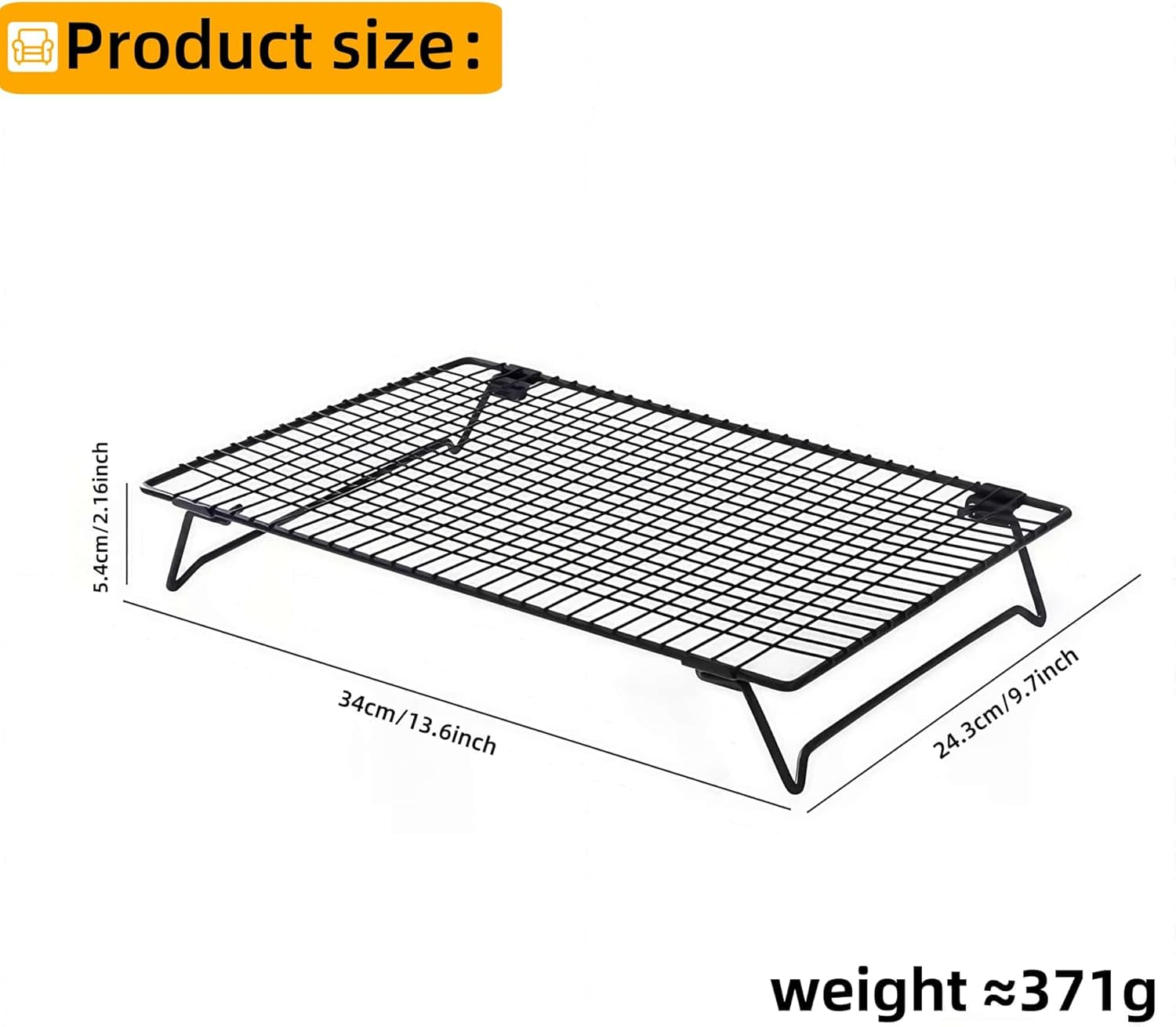 HOLADAWN 2Pcs Stainless Steel Cooling Rack with Collapsible Legs Perfect for Baking, Cooking, Roasting, Grilling, and Drying image number 6