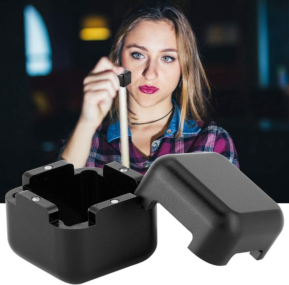 Joyzan Cue Tip Chalk Holder, Portable Mini Pool Cue Tip Tool Billiard Accessory Pool Snooker Chalk Holder Magnet inside Lubricate Detachable Cap image number 3