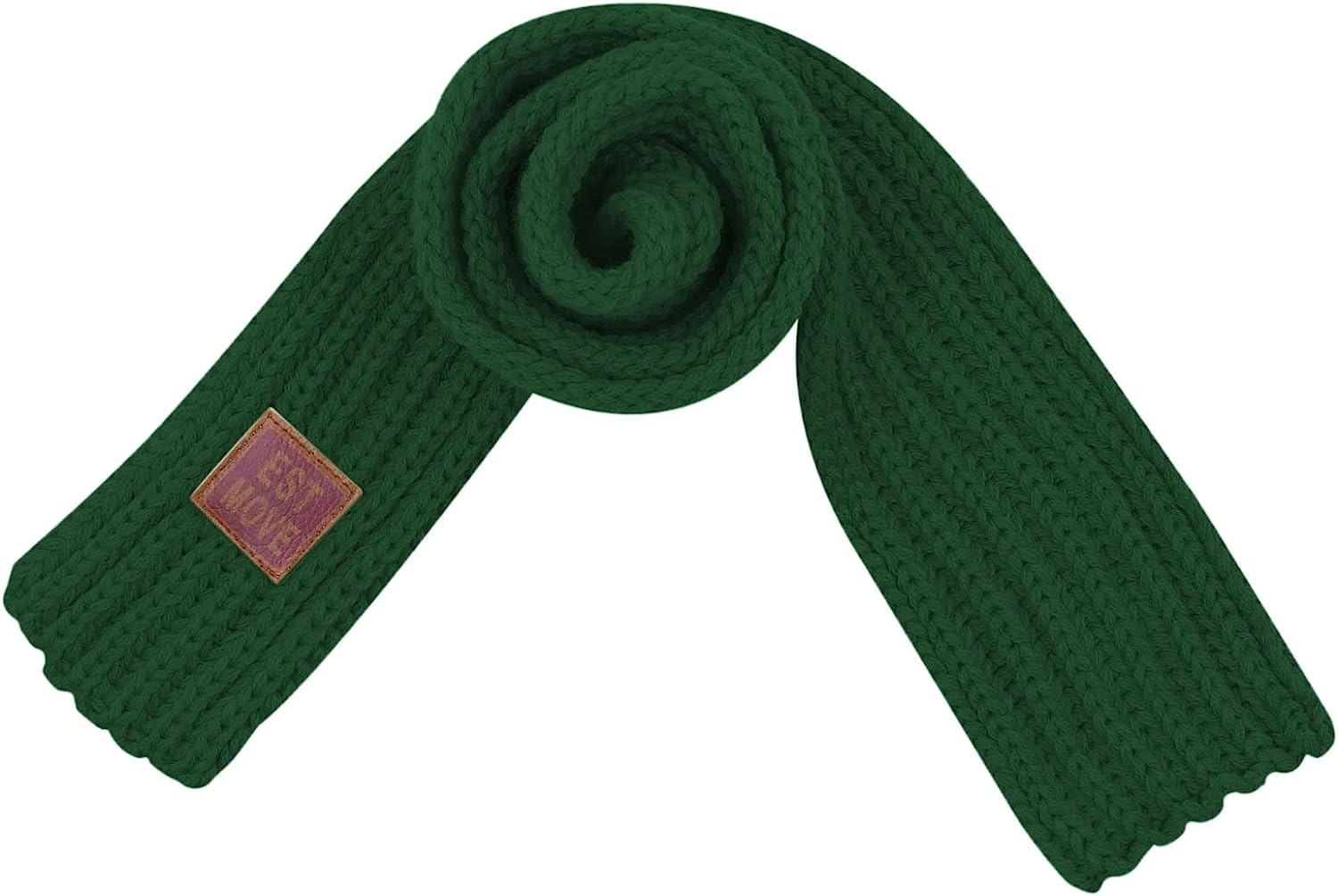 RARITYUS Kids Knitted Scarf Fashion Solid Color Toddler Soft Warm Scarves Neck Warmer Winter for Girls Womens