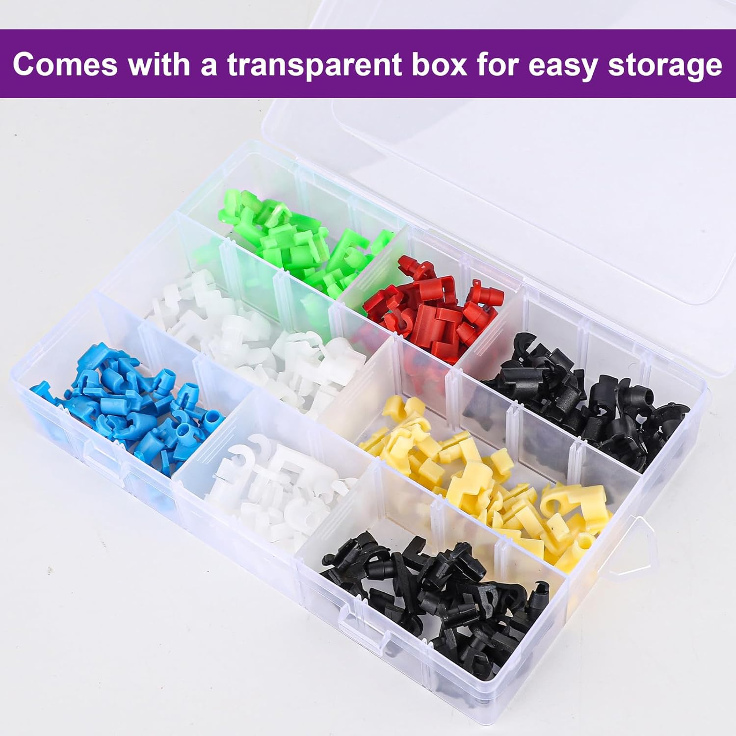 120Pcs Car Door Lock Rod Clips Kit, 4 Sizes Universal Lock Rod Clips with Storage Box for Car Left and Right Door Handle Compatible with Most Vehicles image number 5