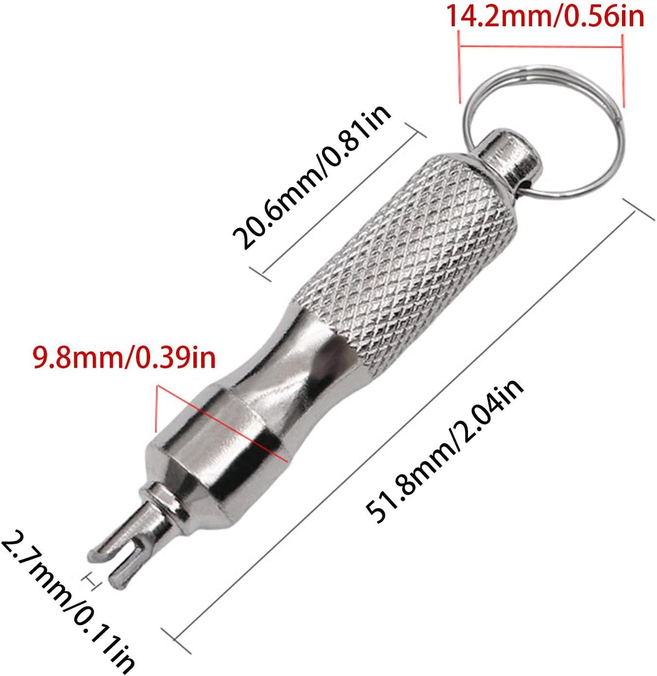 Arrovarp Tire Valve Core Wrench, Automotive Car Repair Tool Wrench Keychain, Car Accessories, Installation Removal Tool for Repairing Tire Failures