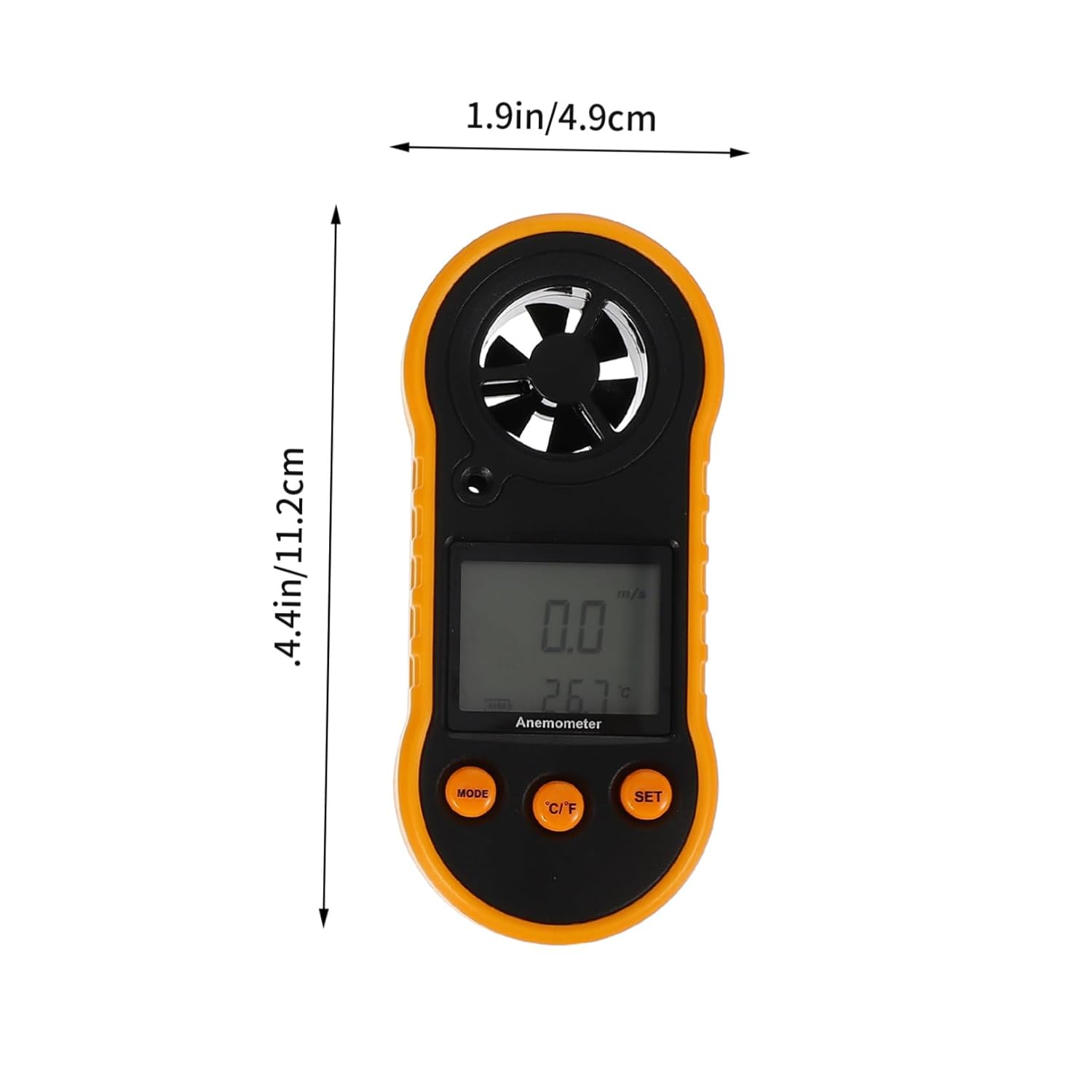 Digital Handheld Anemometer with Backlight for Wind Speed and Temperature Measurement Units Airflow Gauge for HVAC and Duct Vent Testing High Accuracy Wind image number 2