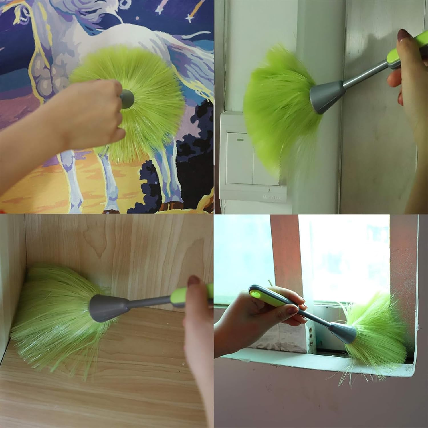 2 Pack Fluffy Microfiber Dusting, Ultra Soft Feather Duster for Delicate Surfaces, Electronics, Books, Home Decor, Laptops, Screens & Photo Frames Cleaning Tool image number 5