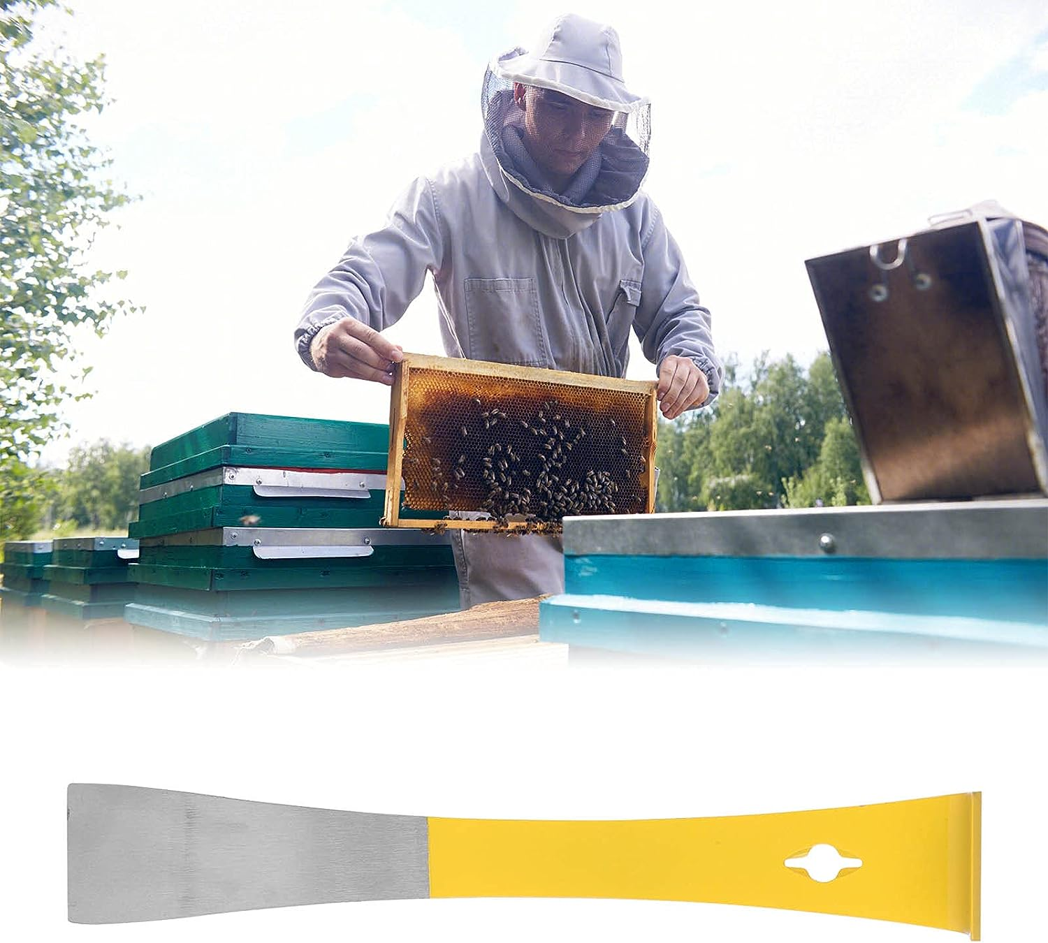 Beekeeping Scraper, anti Rust Portable Honey Cutter Beekeeper Scraper for Beekeepers for Bee Frame image number 5