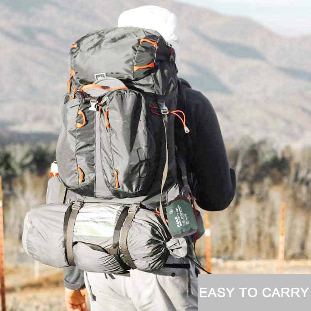 Cinvo Head Net Hat Bug Netting for Bugs, No See Ums, Insects, Gnats & Biting Midges - Spacious Net Room Works over Most Hats - Comes with Free Stock Pouches - Khaki - Grey image number 4