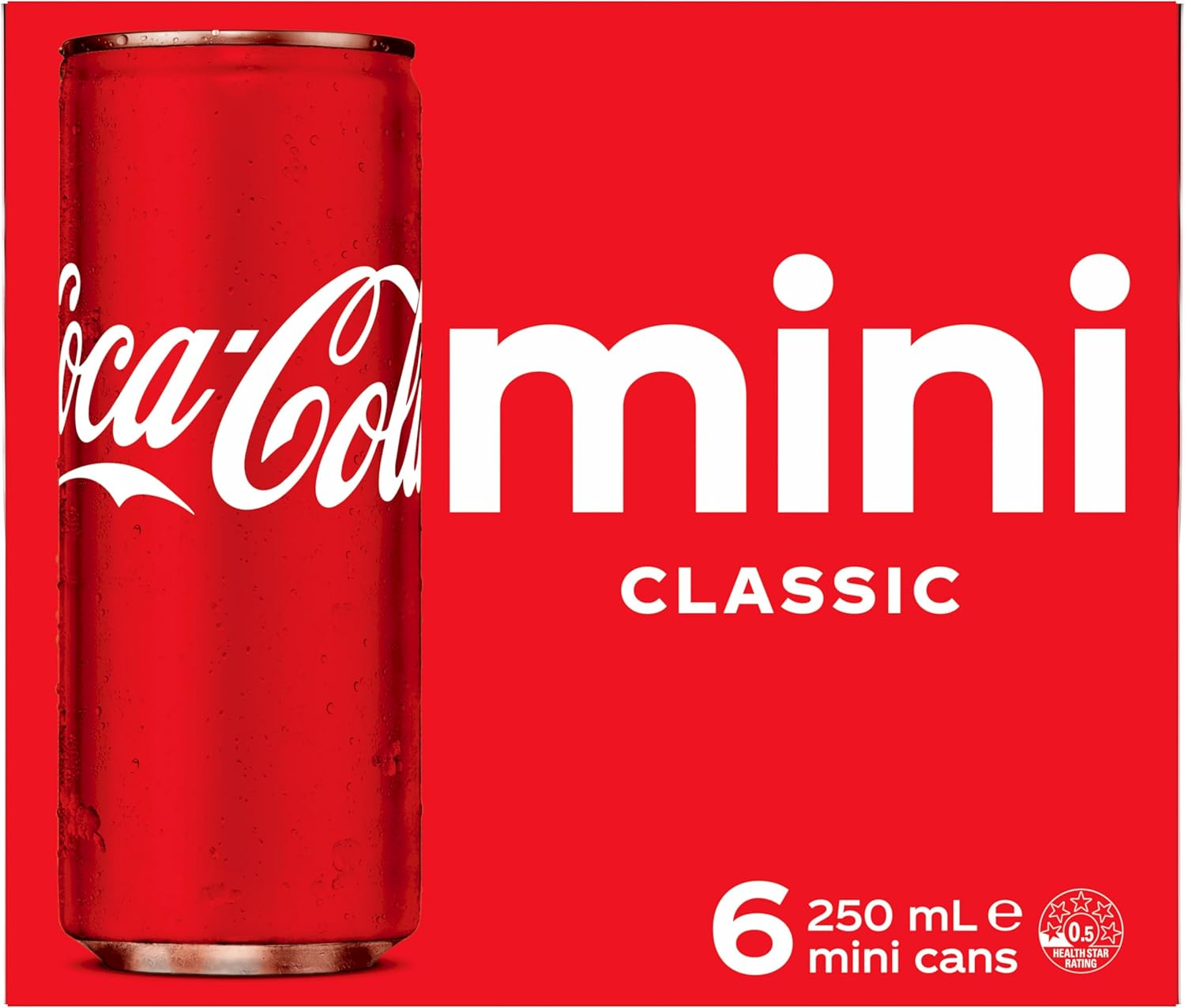 Coca-Cola Classic Soft Drink Mini Can Multipack 6 X 250 Ml (Packaging May Vary) image number 2