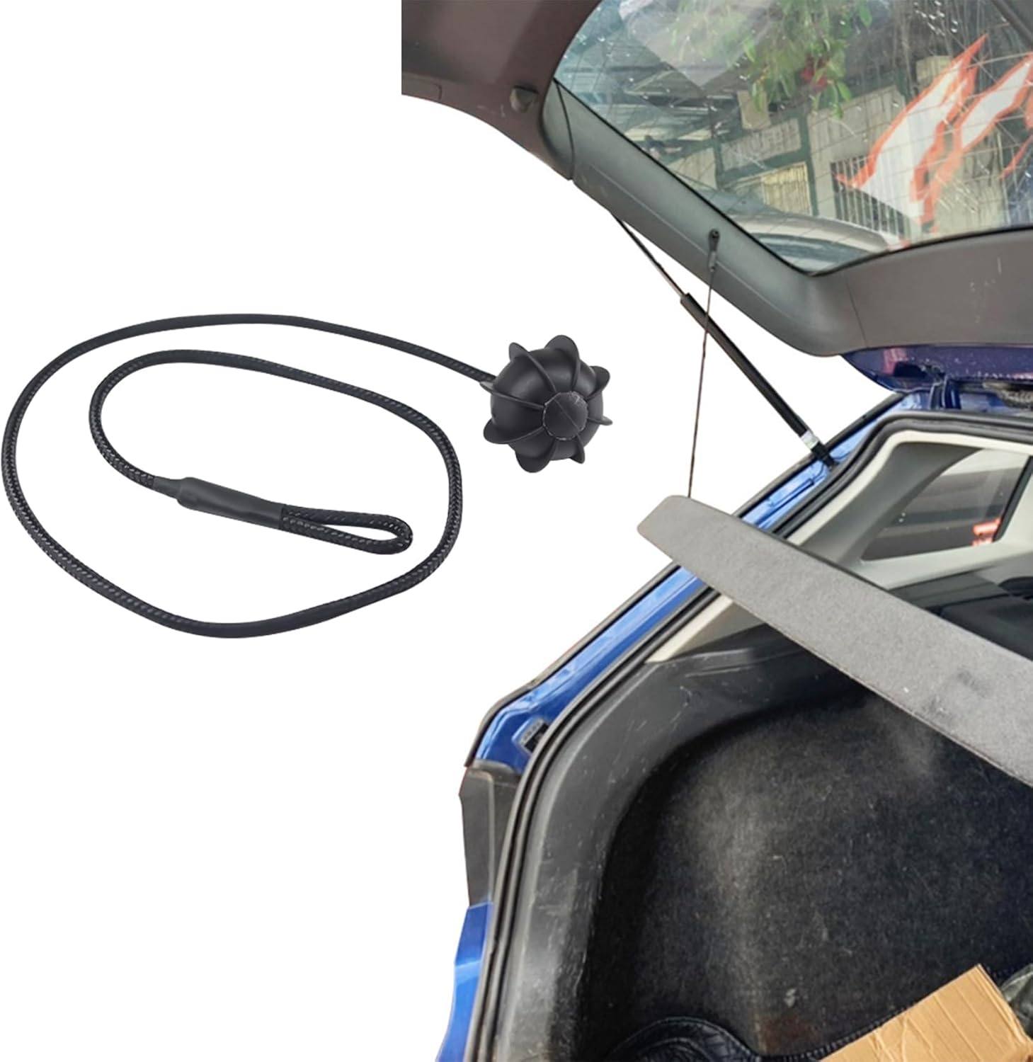 2-Pack Interior Rear Parcel Shelf String Tonneau Cover Strap Cord Fit for VW Golf GTI Rabbit 1K6863447A image number 1