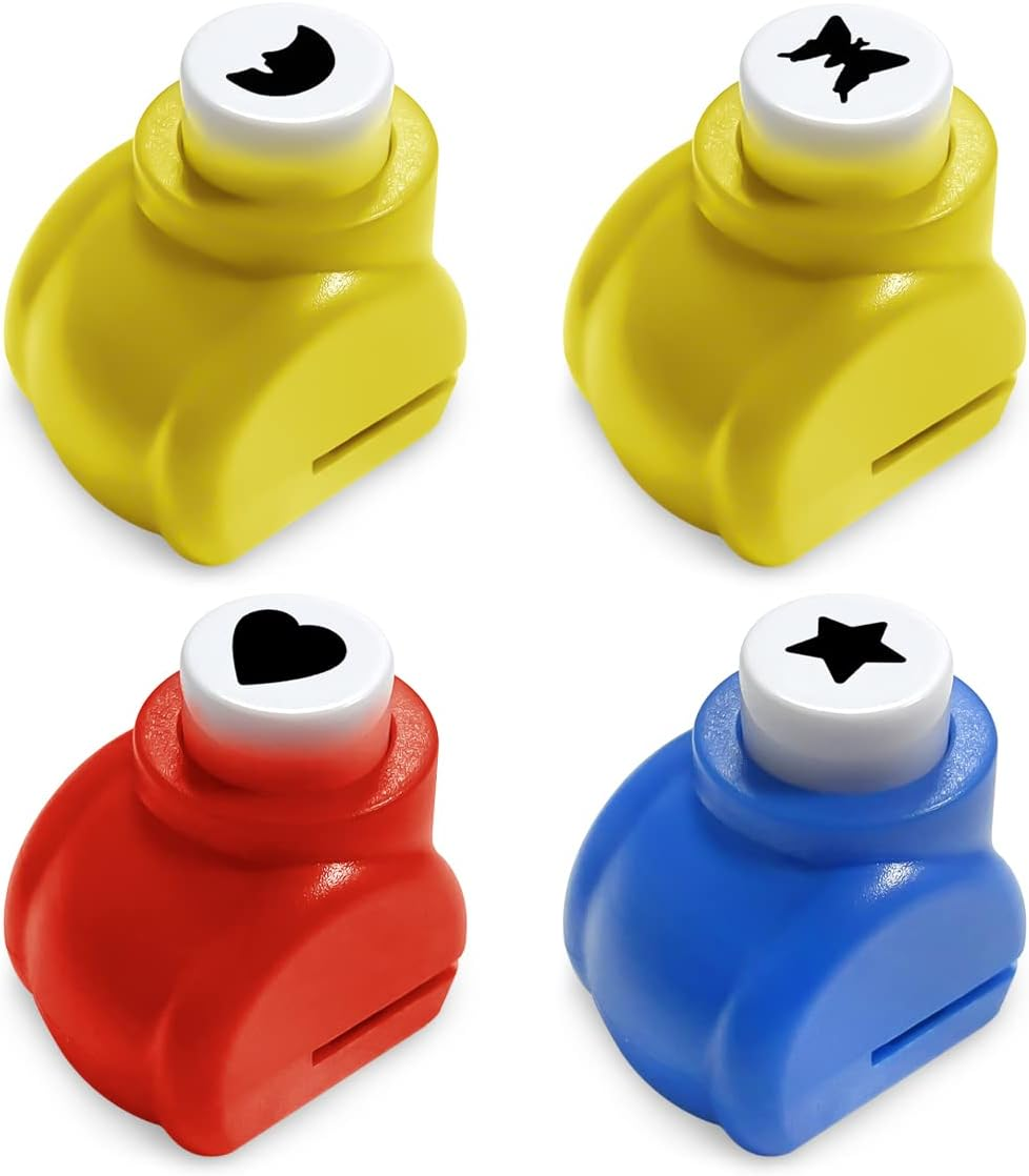 Paper Punches, 4 Pcs Craft Printing Shaper Puncher for DIY Projects, Paper Crafts, Scrapbooking, Card Making (4 Patterns) image number 1