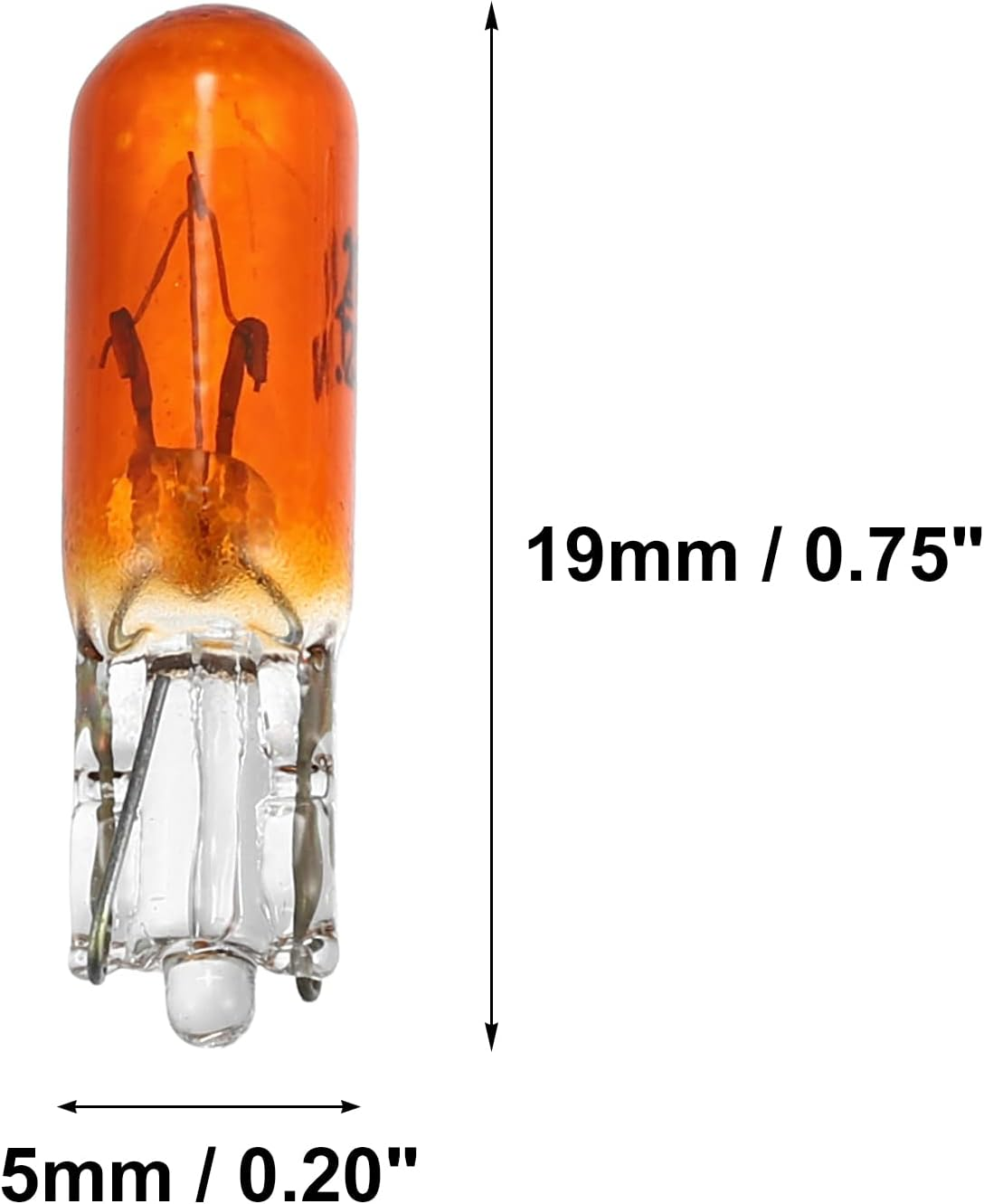 X AUTOHAUX 10Pcs DC 12V T5 W1.2W LED Dashboard Light Amber for Car Internal image number 2