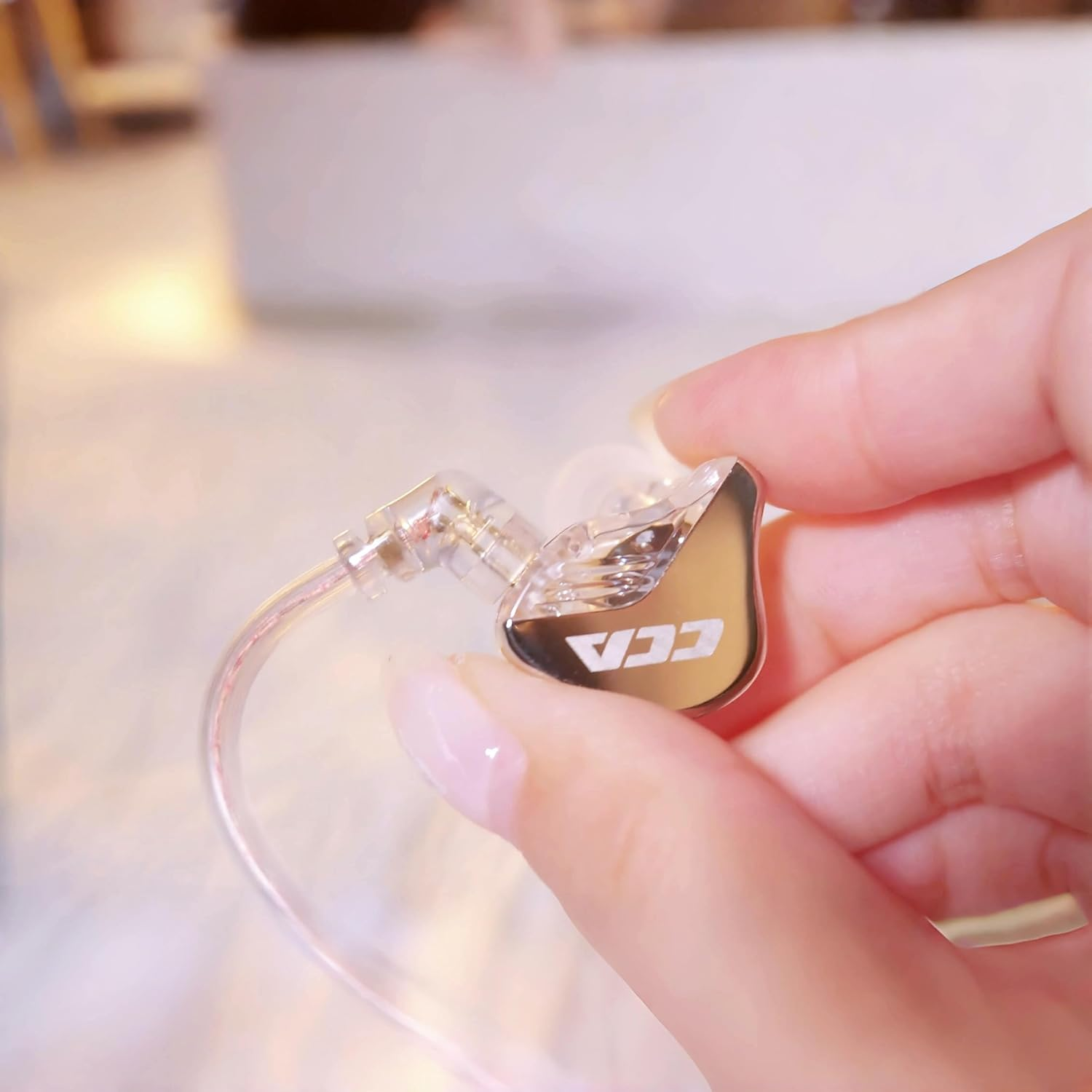 Keephifi CCA CRA In-Ear Headphones, Ultra Thin Membrane, Dynamic Driver, IEM, Clear Sound and Deep Bass, Wired Earbuds with Microphone and Tangle-Free Detachable Cable image number 6