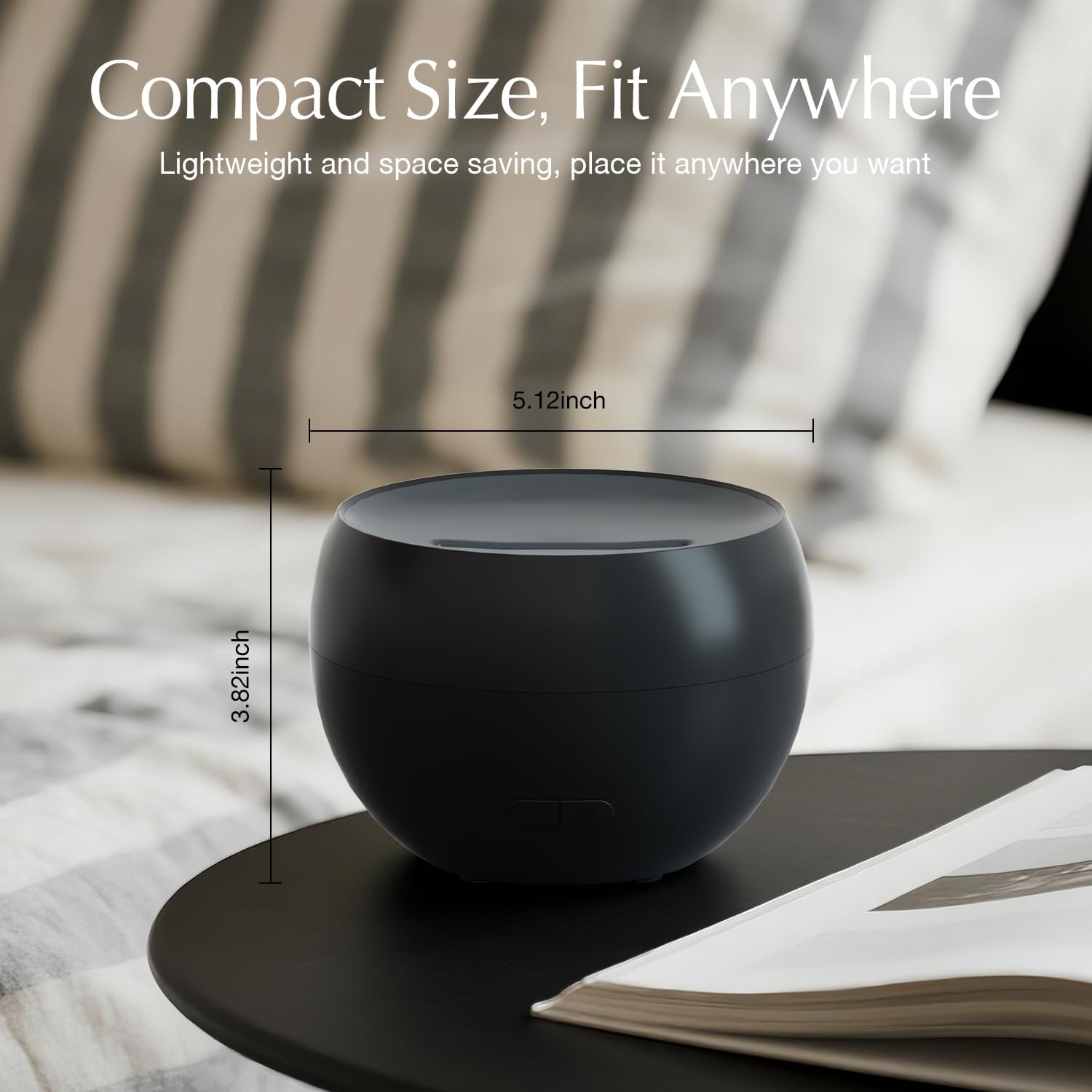 SALKING Fire Diffuser, 150Ml Essential Oil Diffuser, Aromatherapy Humidifier with Auto-Off, Ultrasonic Diffusers for Home, Office, Bedroom & Gifts (Black) image number 6