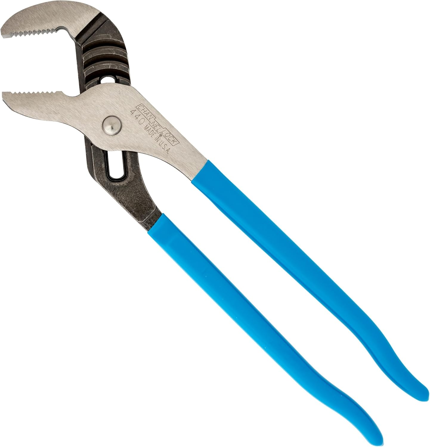 CHANNELLOCK Tongue and Groove Straight Jaw Plier, 12-Inch Length, Blue Handle image number 3