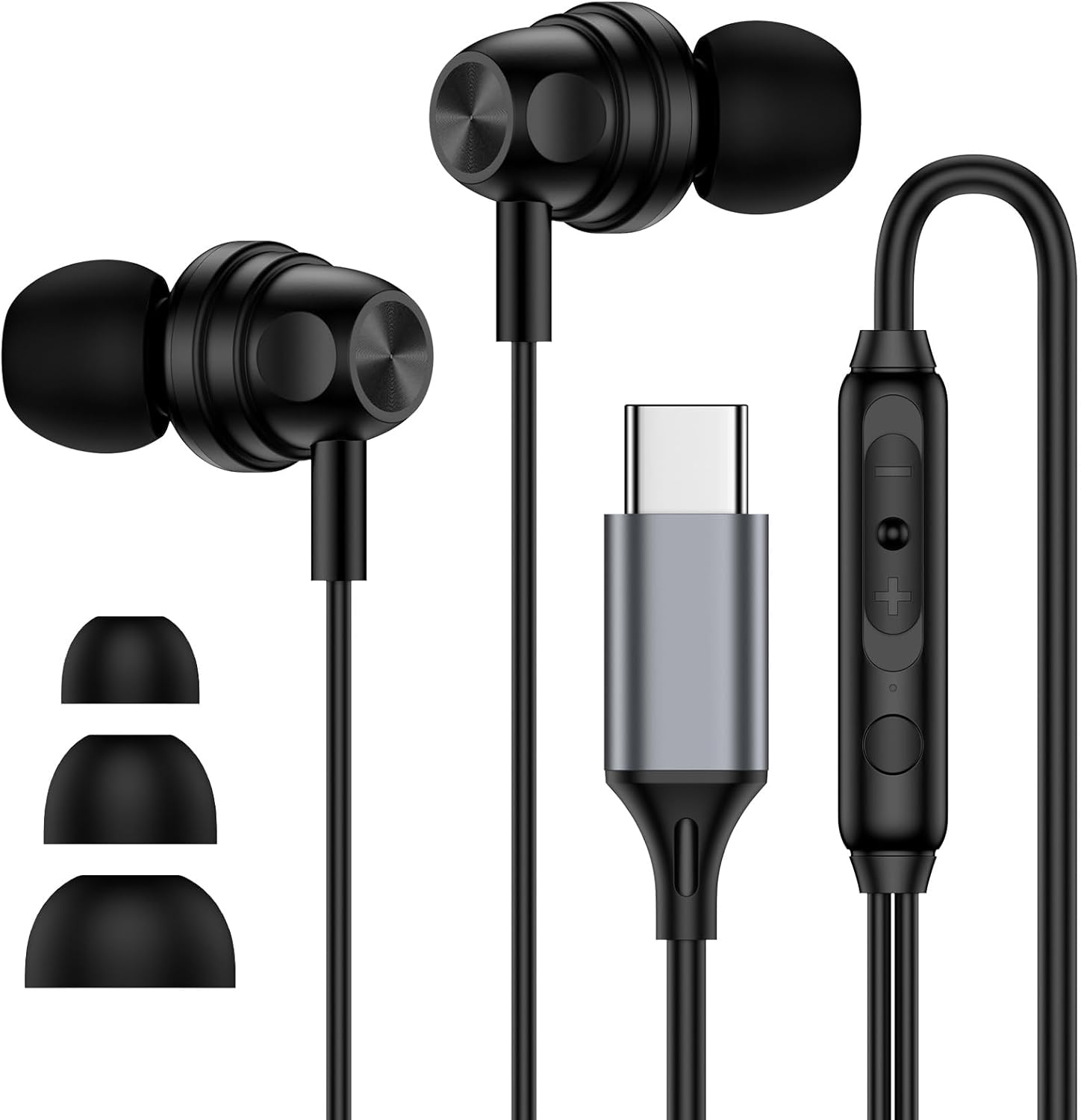 Wired Earbuds for Iphone 17/Air/17 Pro/17 Pro Max/16E/16/16 Plus/16 Pro Max/15 Plus/15 Pro/15 Pro Max Ear Buds USB C Wired Headphones Type C Earphone with Microphone, Volume Control, Noise Canceling