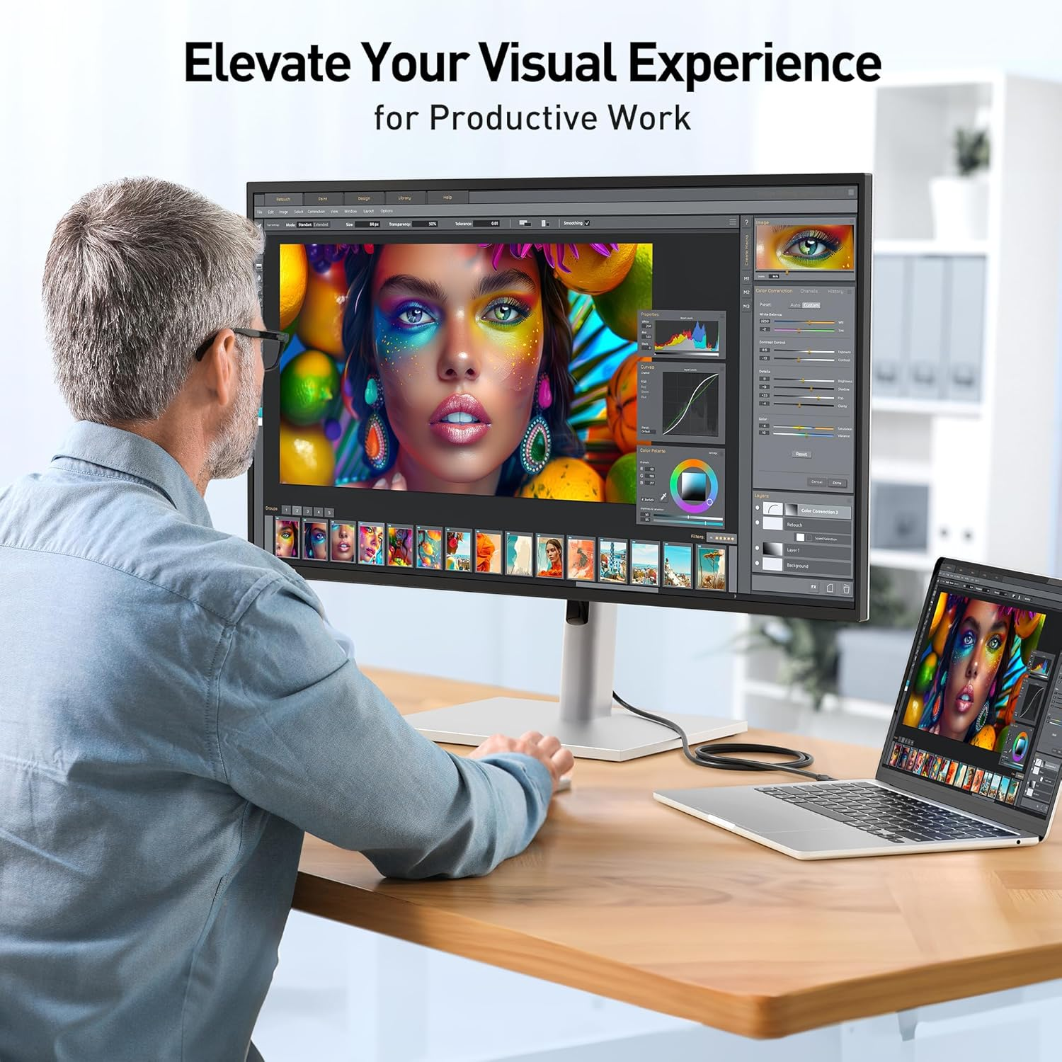 Cable Matters Unidirectional 8K USB C to Displayport Cable - 1.8M, 8K@60Hz / 4K@240Hz / DP 1.4, Thunderbolt 4 to DP 1.4 Cable, Display Port to USB C, Black - Not for Portable USBC Monitor image number 2