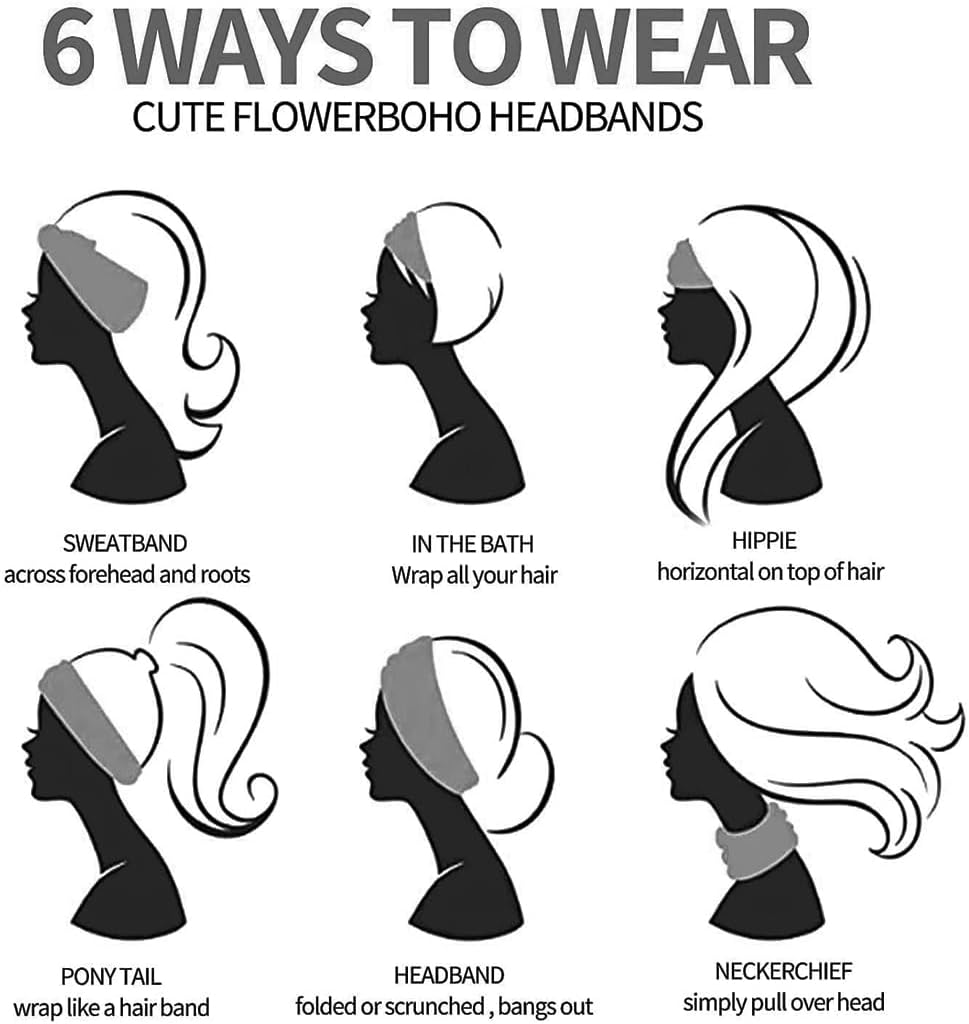 MUNZE Hair Wrap for Women Soft Turban Stretch Jersey Headscarf Breathable Lightweight Turban Plain Hair Bands Accessories Wire Hair Band Women image number 5