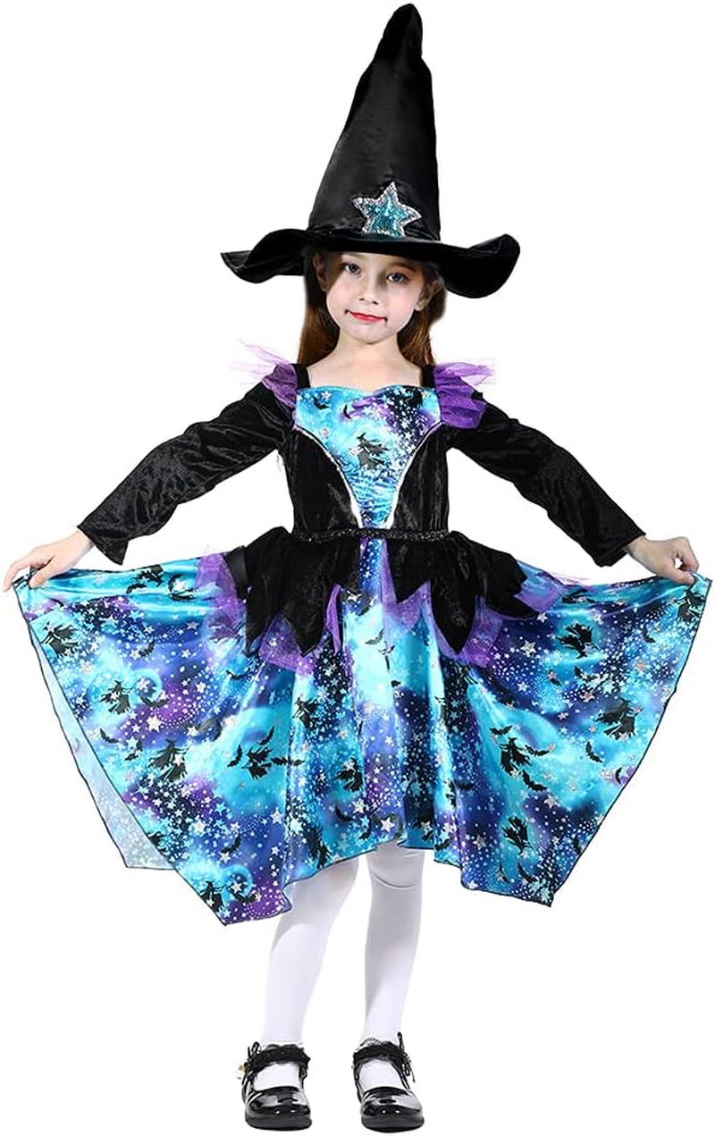 Lingway Toys Girls Halloween Witch Costume with Hat image number 6