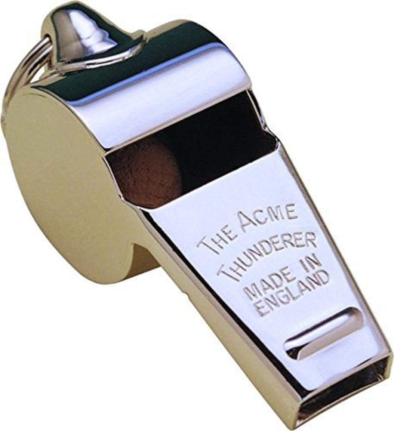 Acme Thunderer 58.5 Nickel Plated Official Referee Whistle image number 1